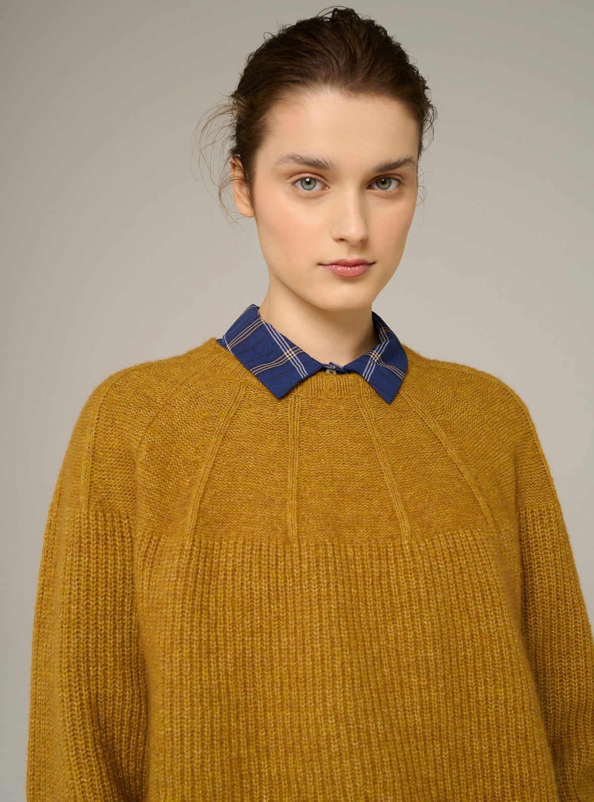 Cotélac acoté pull col rond oversize en maille côtelée