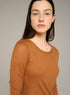 Cotélac acoté tee-shirt manches longues col rond ajusté en jersey