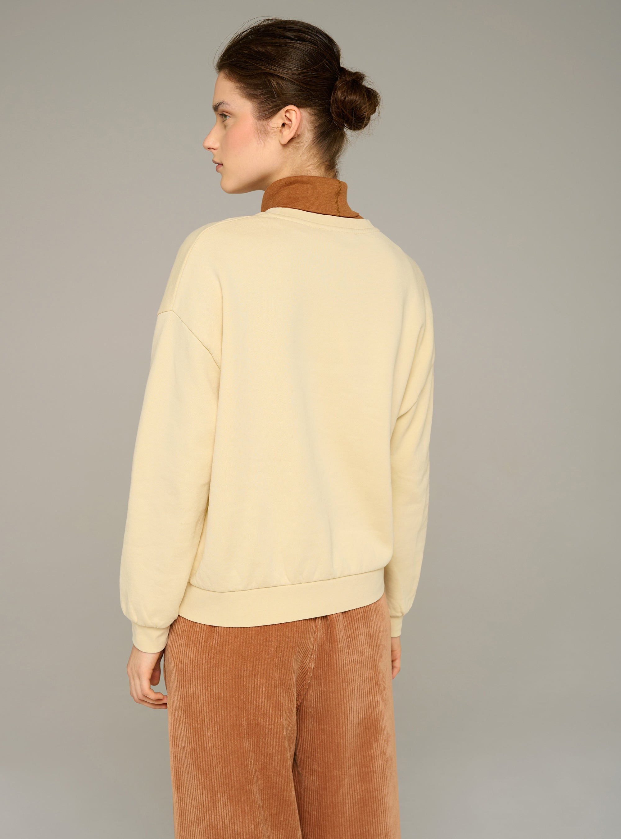 Cotélac acoté sweat imprimé oversize en coton biologique