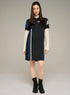 Cotélac acoté robe courte manches courtes en jacquard