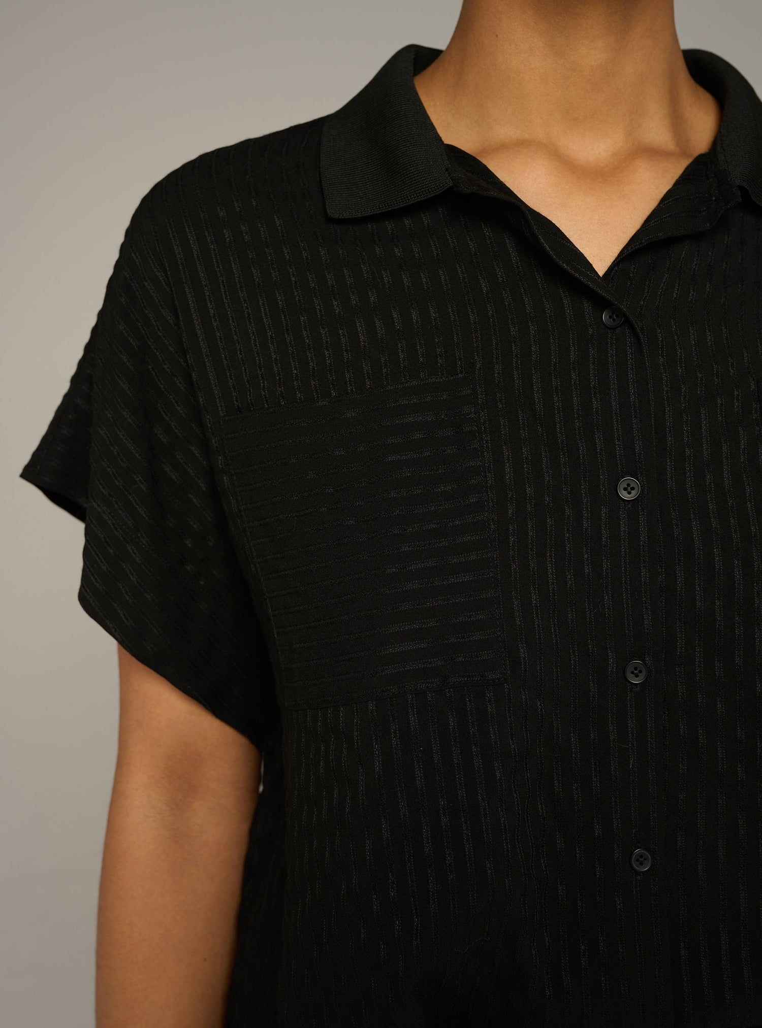 Cotélac acoté chemise esprit polo rayée ton sur ton