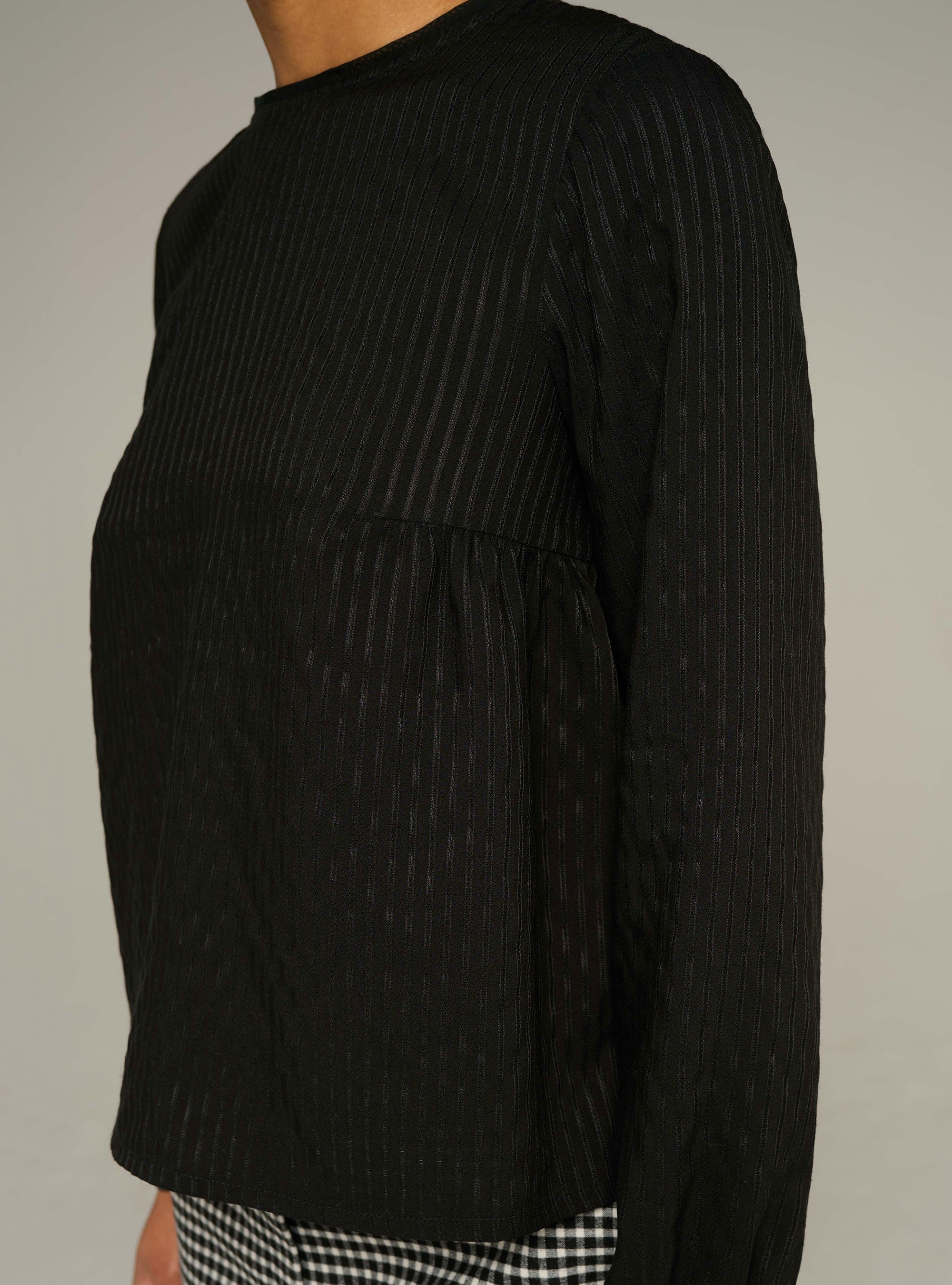Cotélac acoté blouse col rond rayée ton sur ton