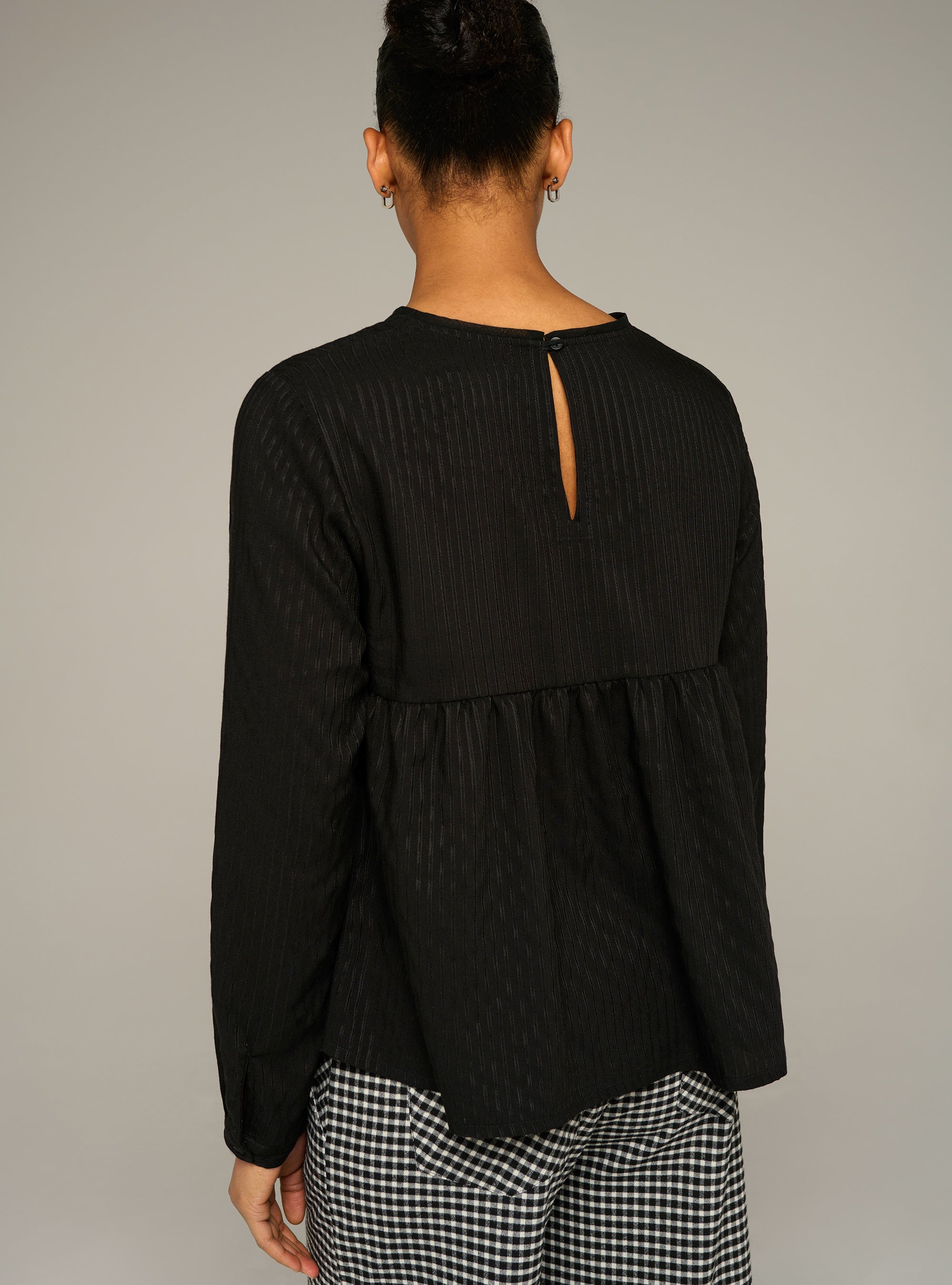 Cotélac acoté blouse col rond rayée ton sur ton