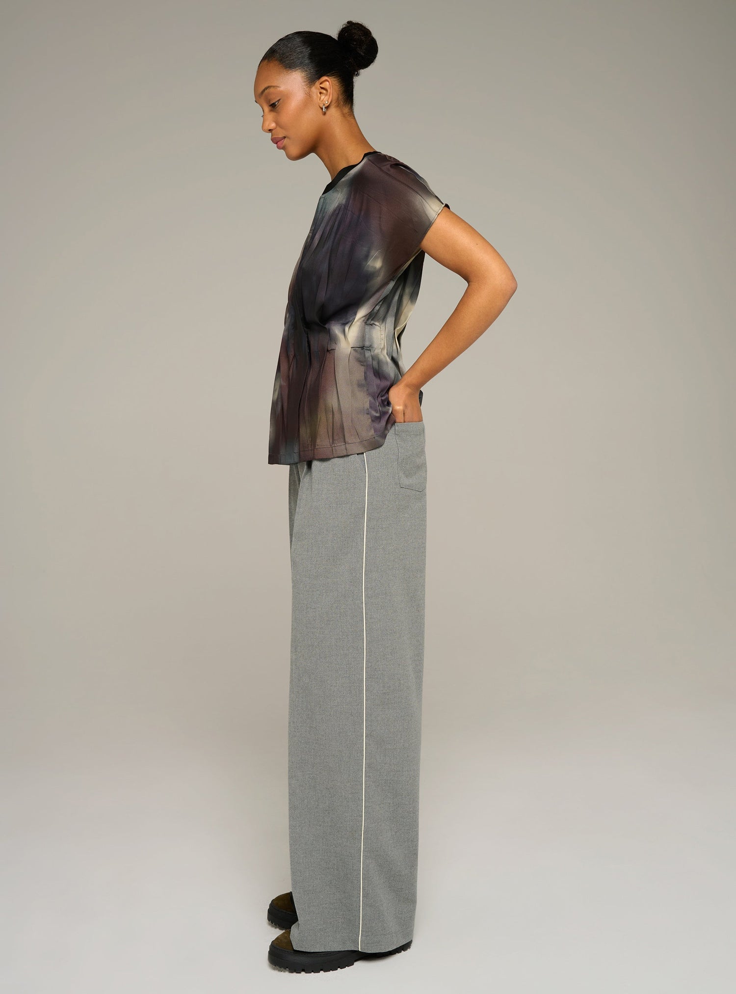 Cotélac acoté blouse manches courtes imprimée