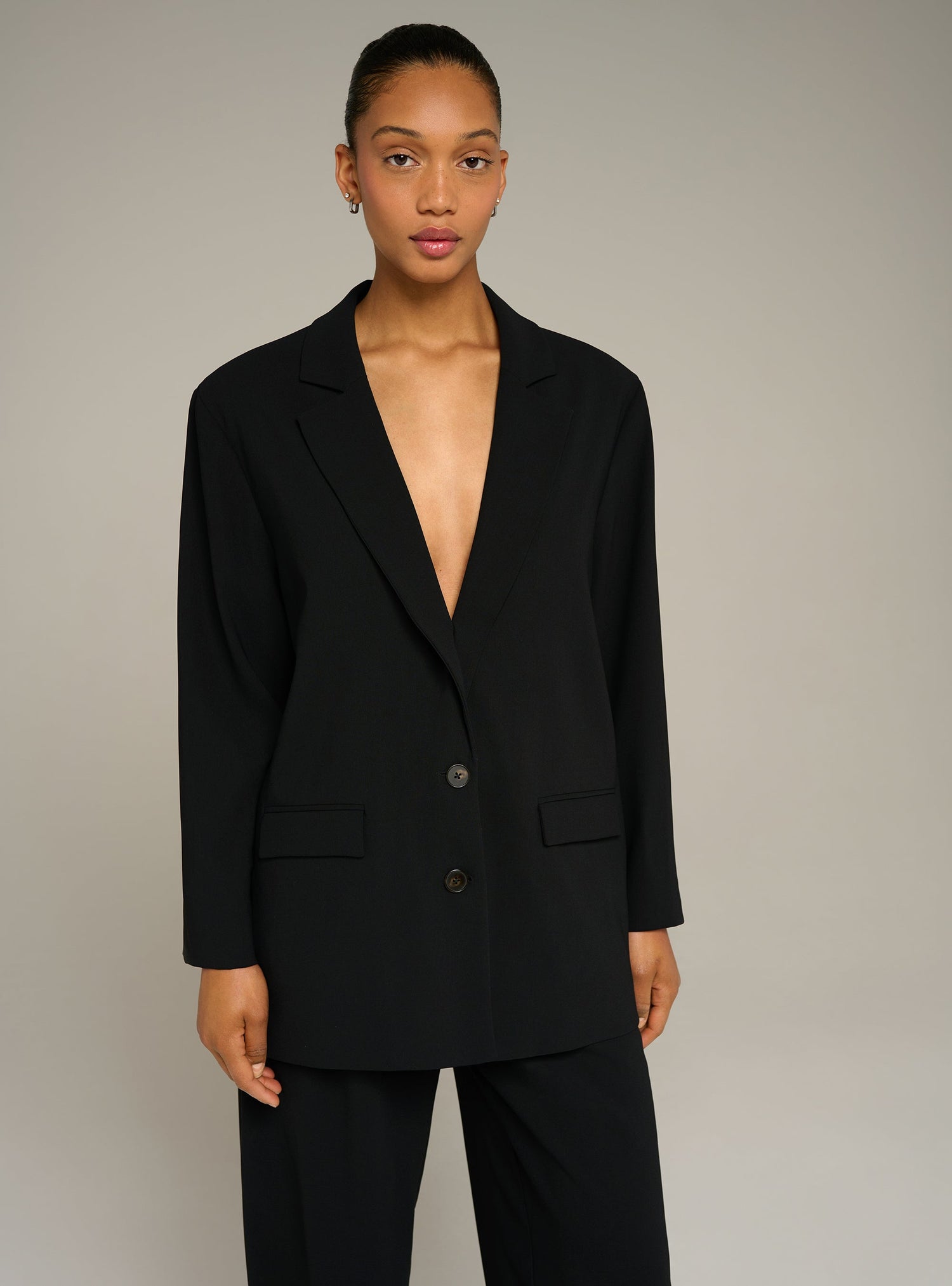 Cotélac acoté veste tailleur oversize manches longues