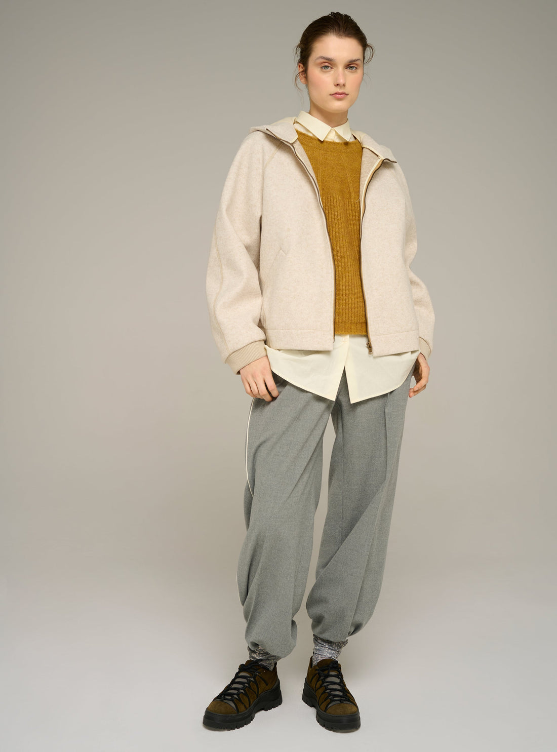 Cotélac acoté veste oversize à capuche