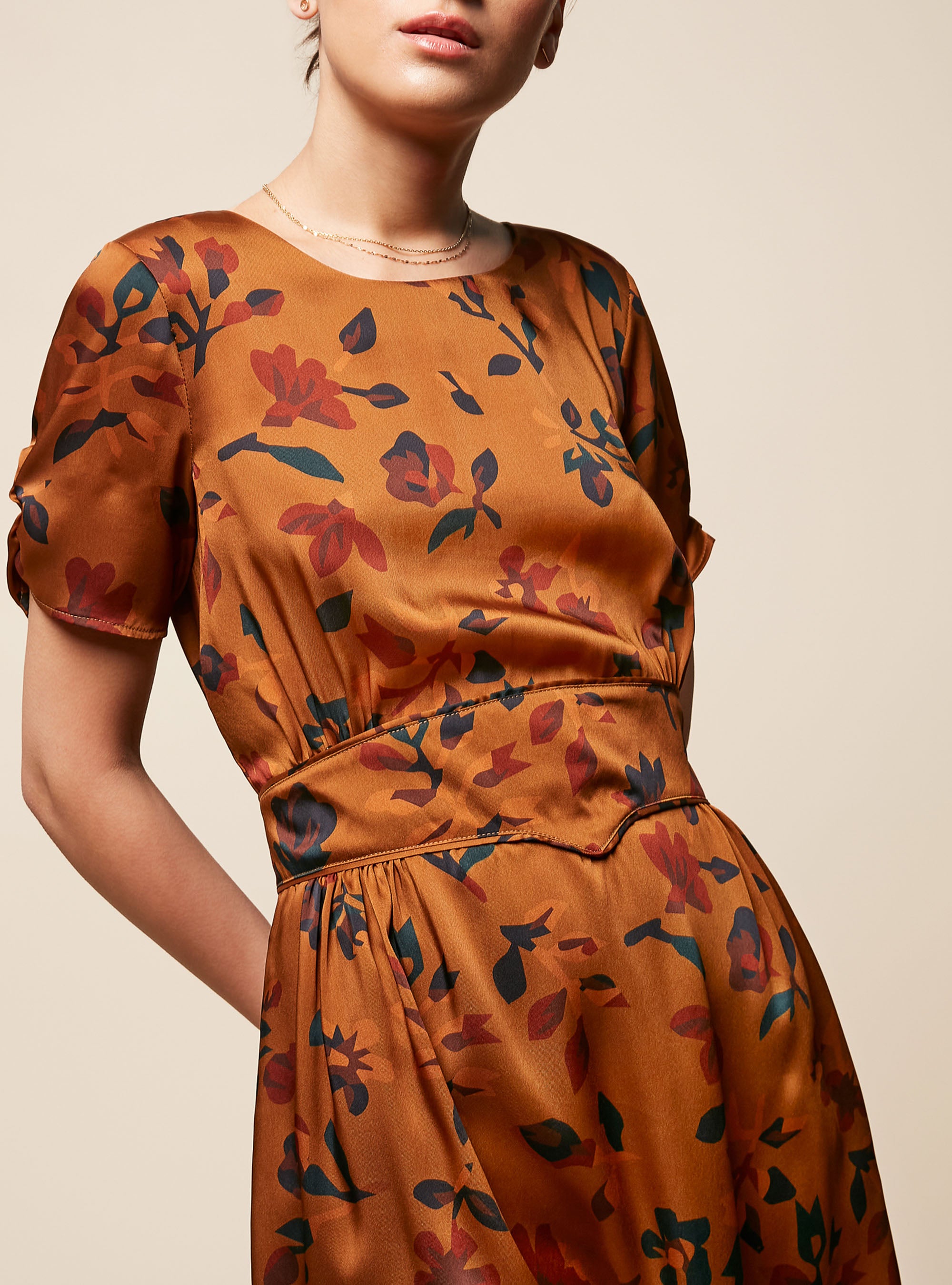 Retro Printed Trapeze Dress