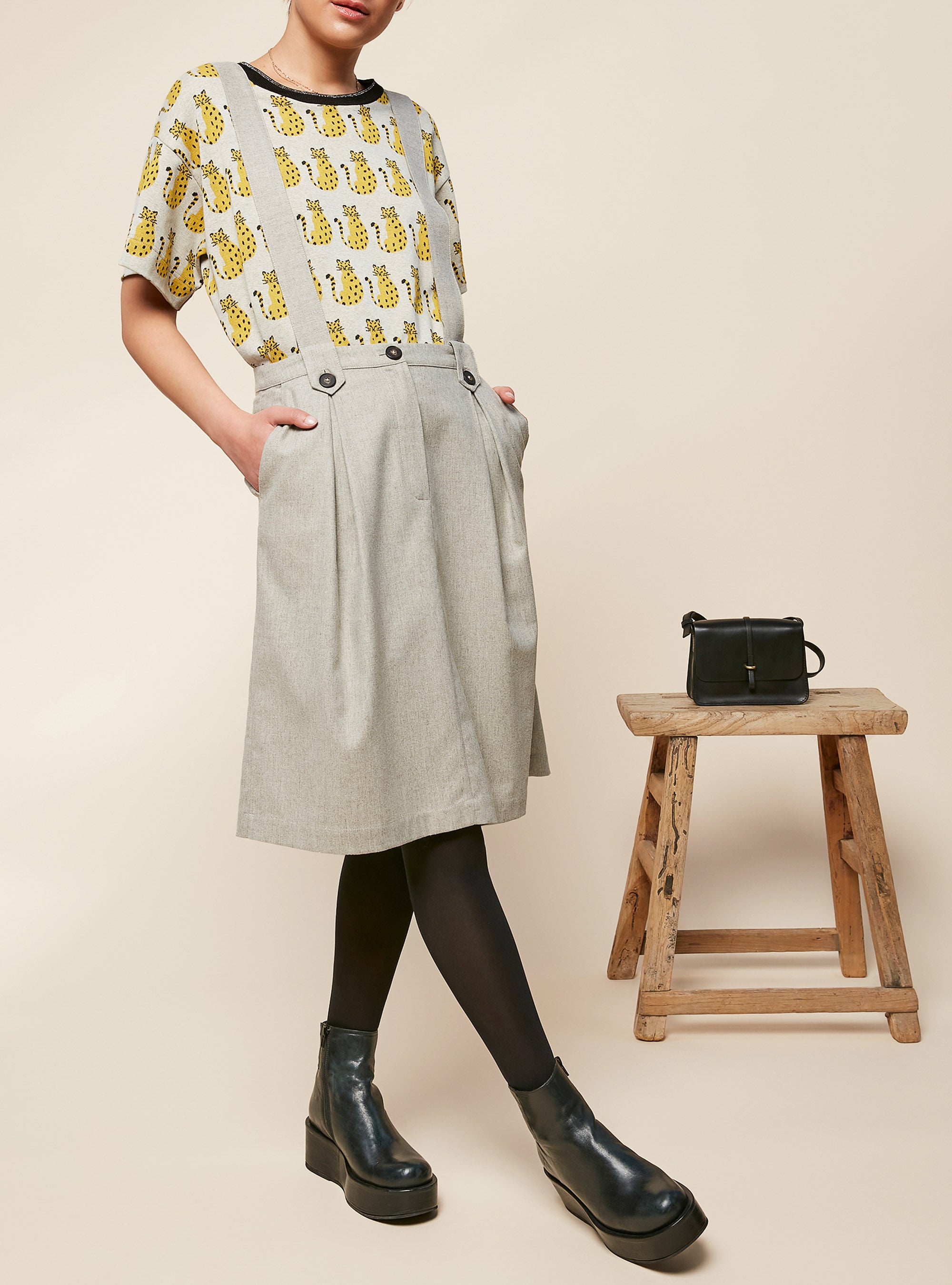 Flared Overall Skirt