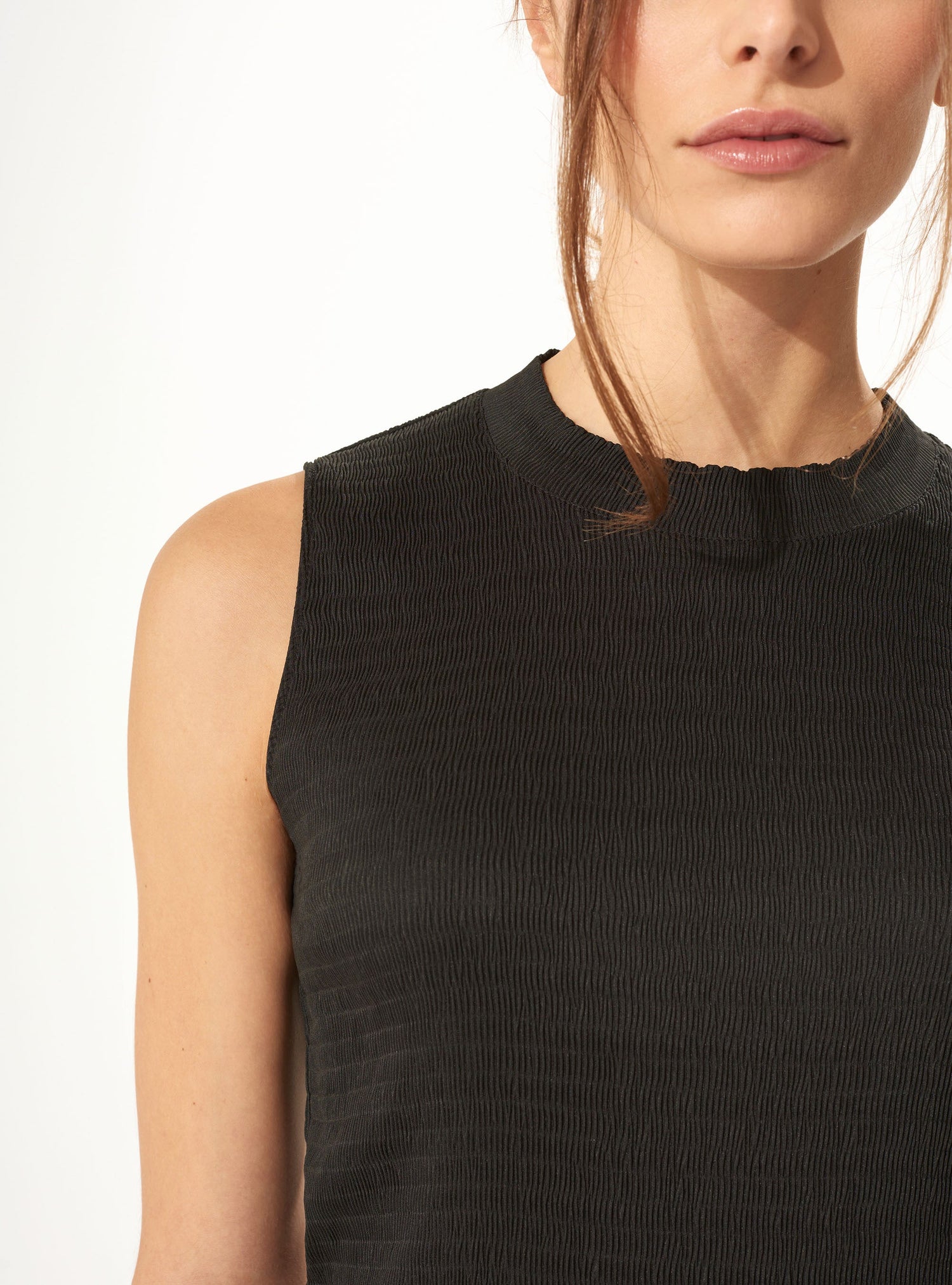 Débardeur bouillonné Noir