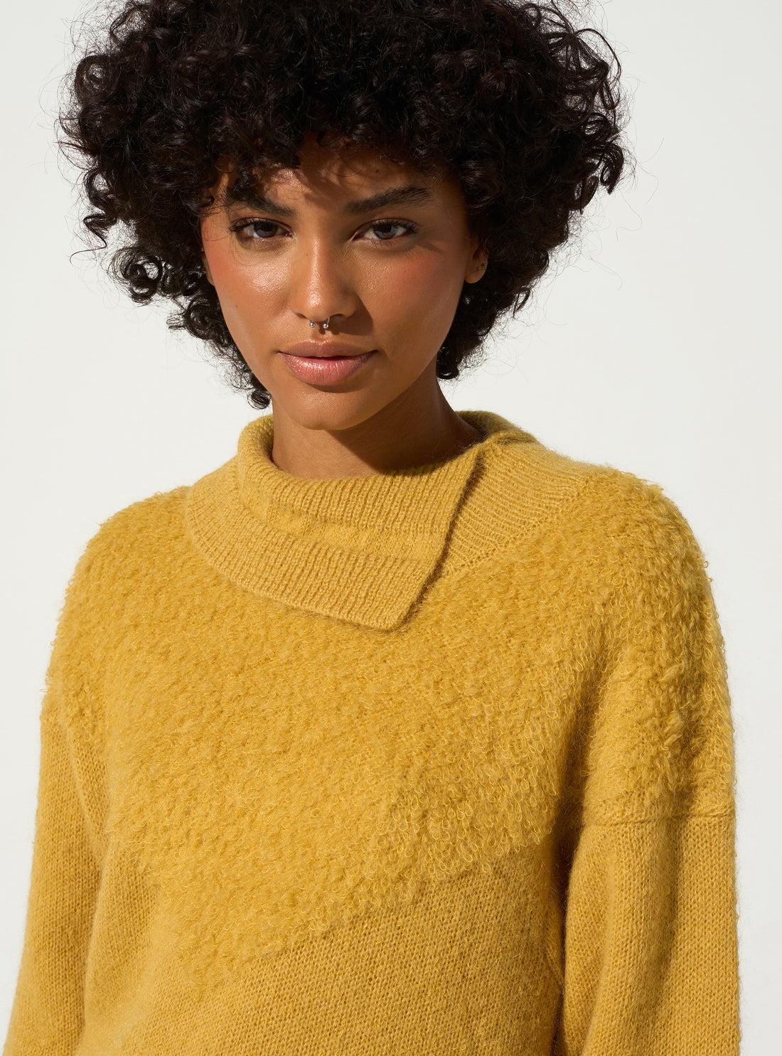 High neck sweater