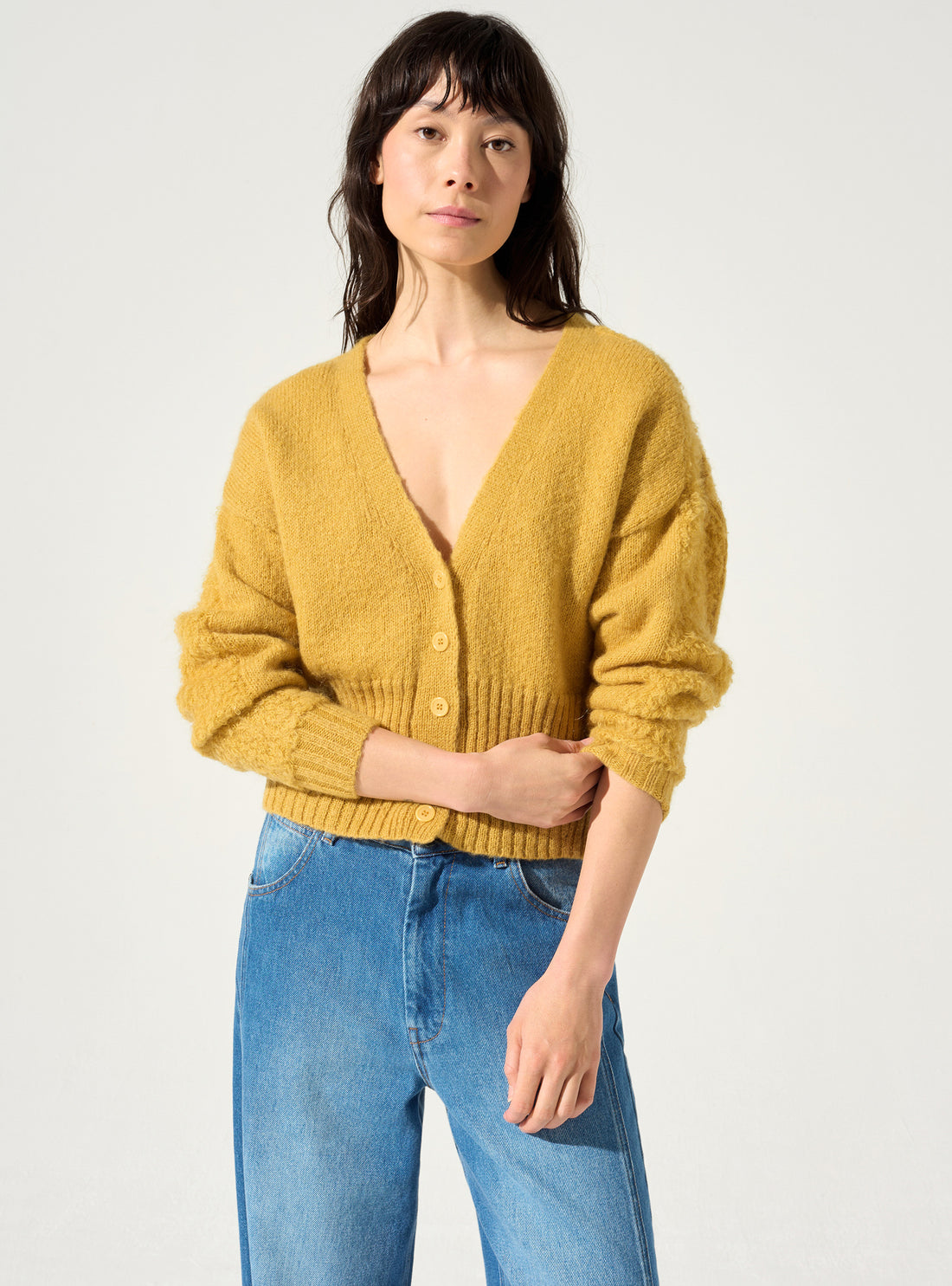 V-neck cardigan