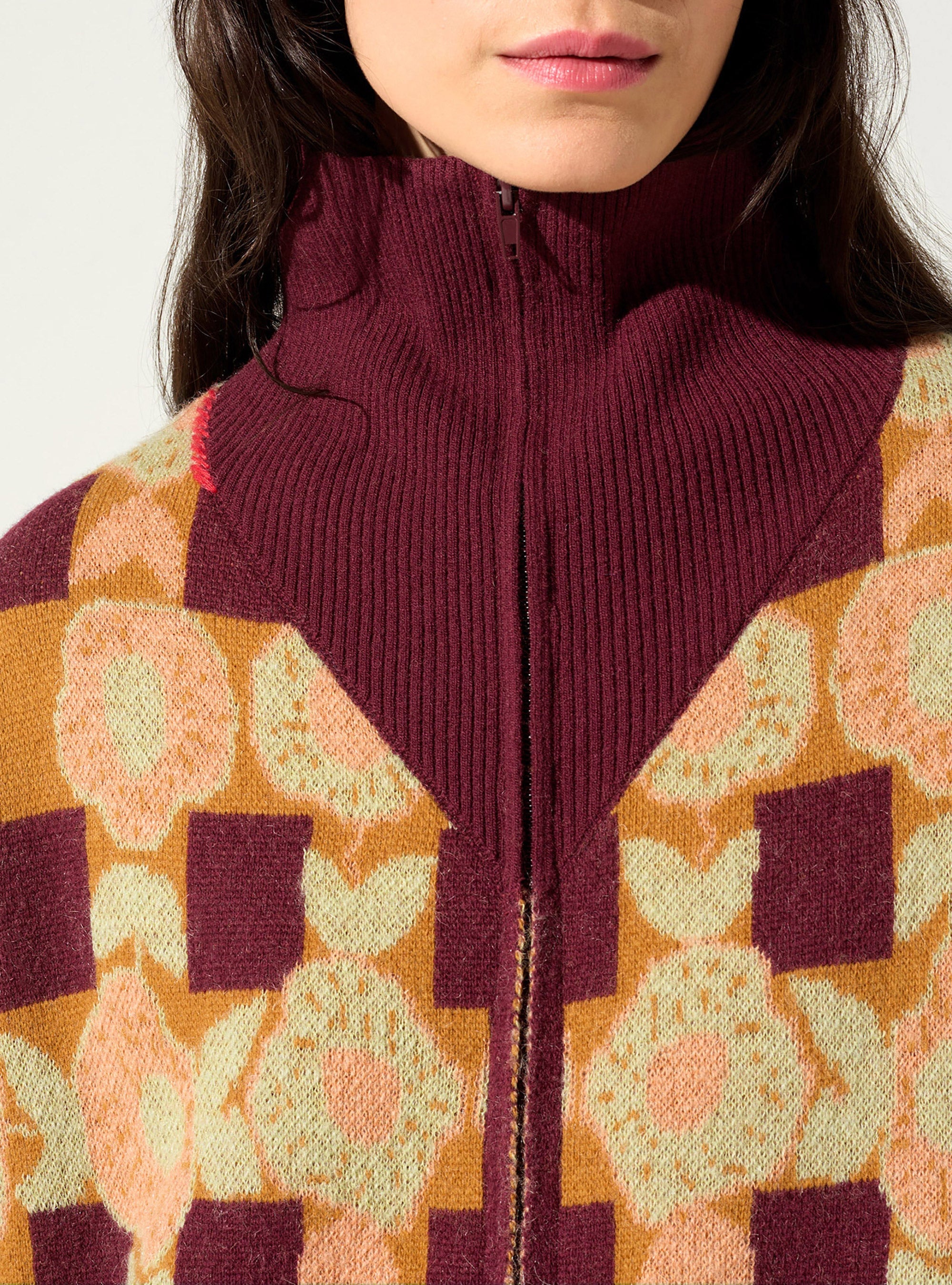 Strickjacke mit Reißverschluss