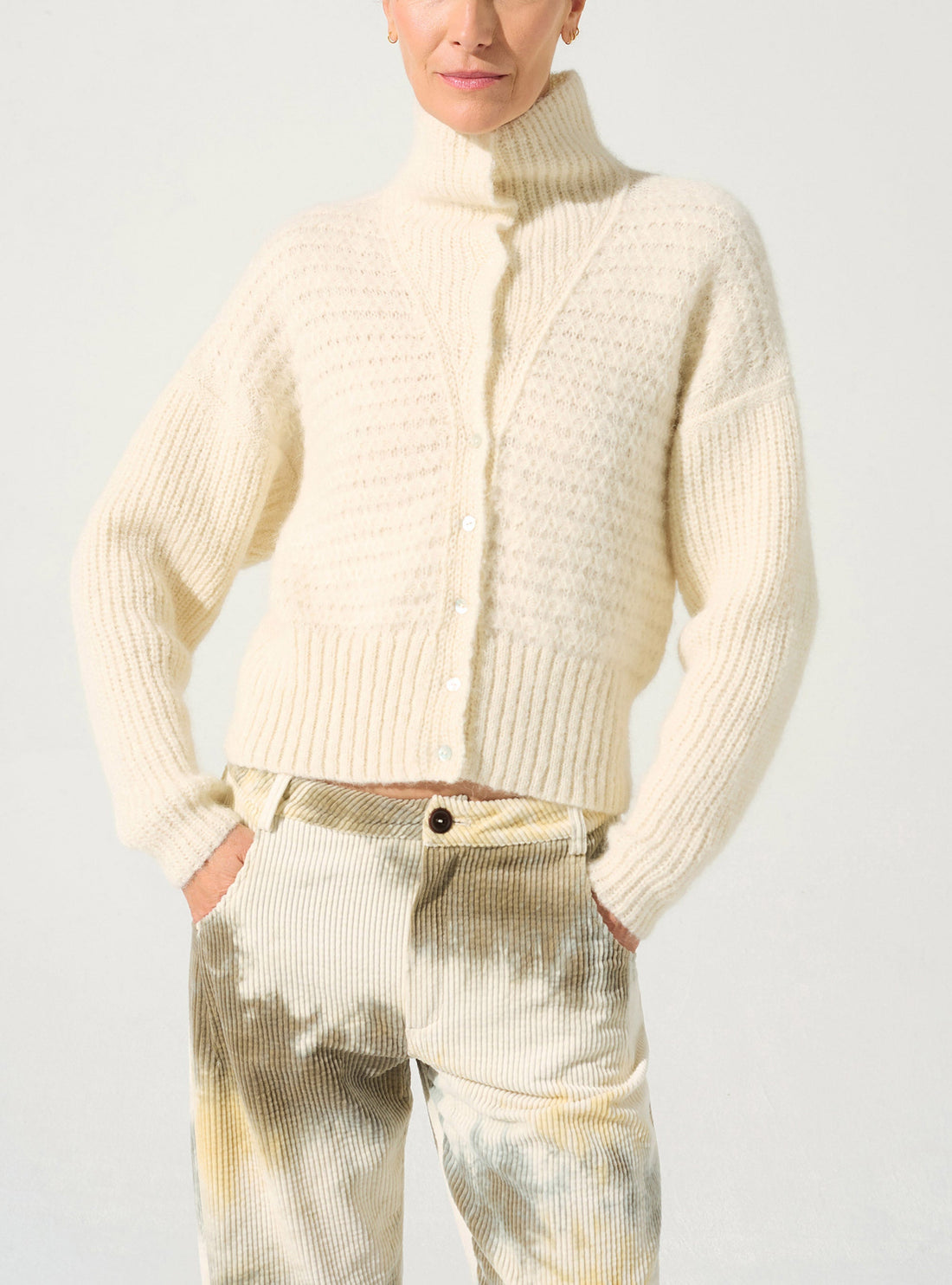 Strickjacke mit Kragen