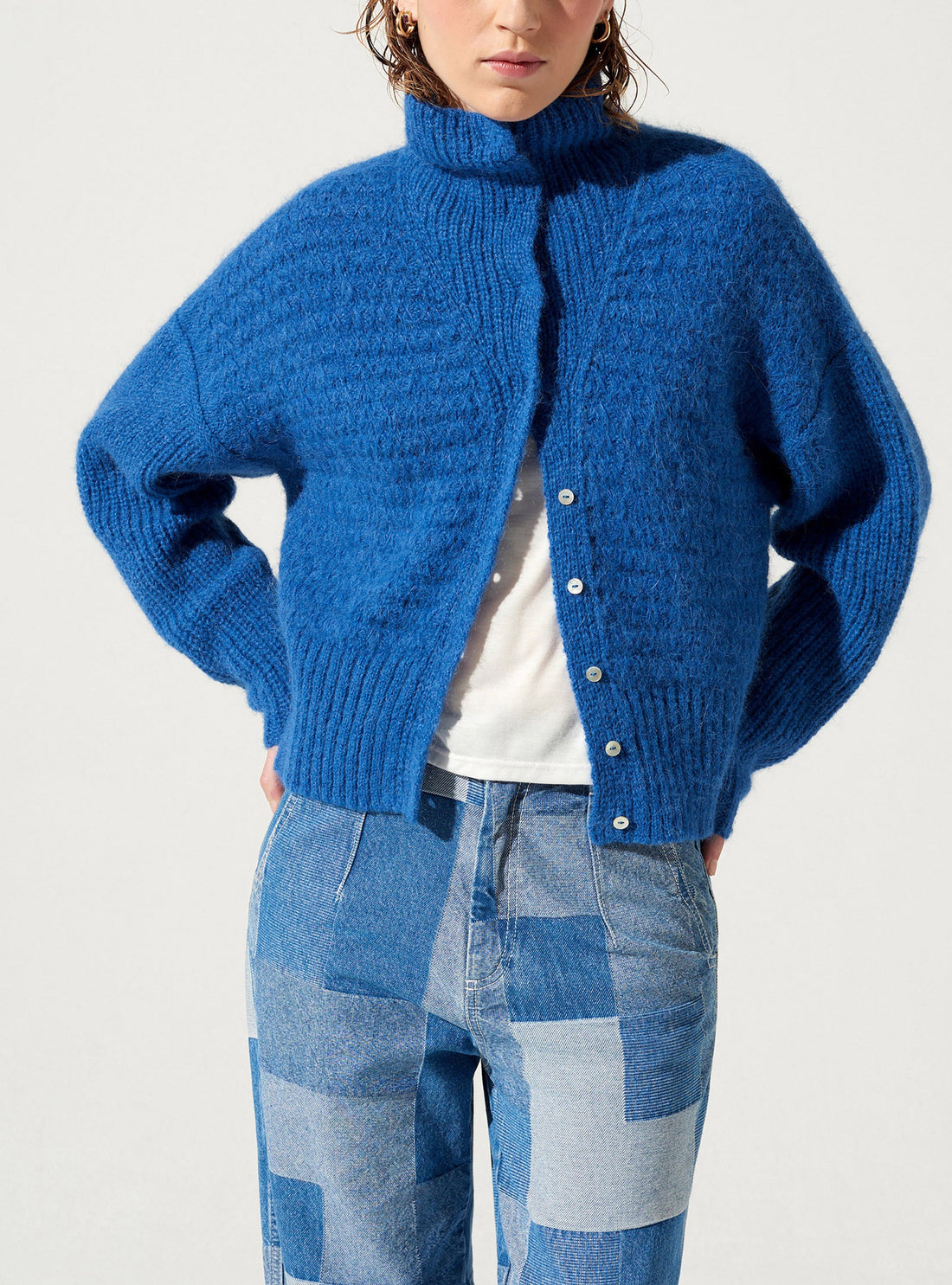 Strickjacke mit Kragen