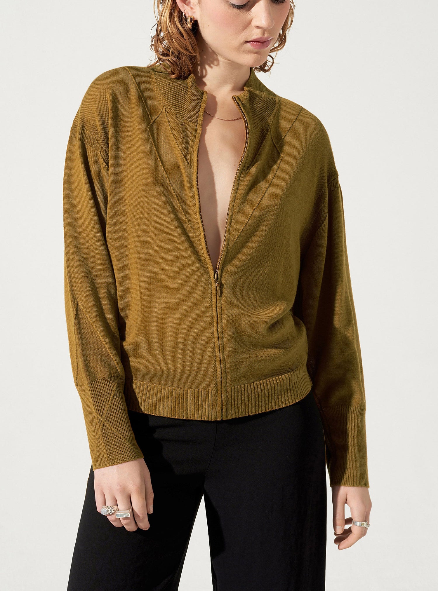 Strickjacke mit Reißverschluss