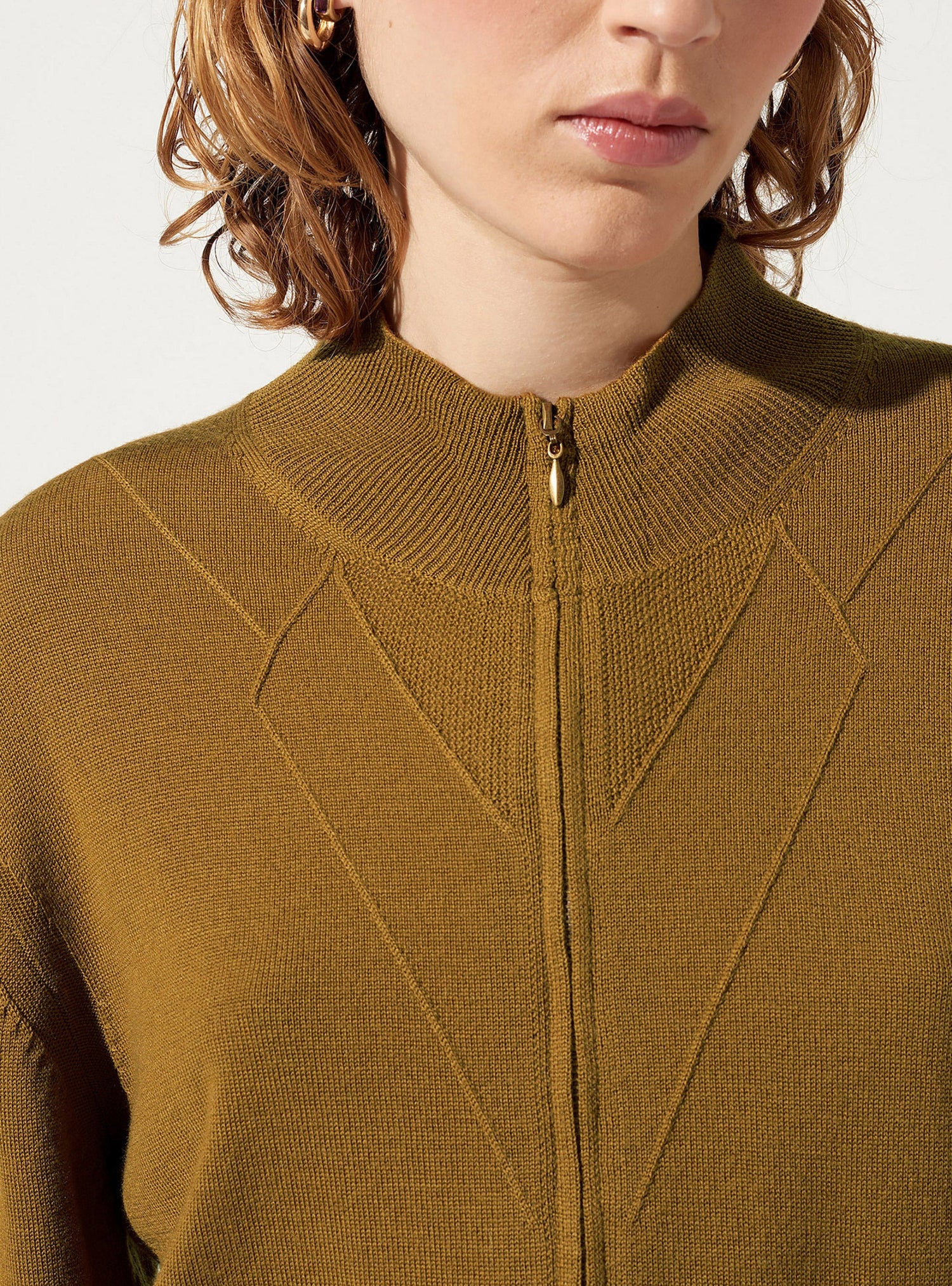 Strickjacke mit Reißverschluss