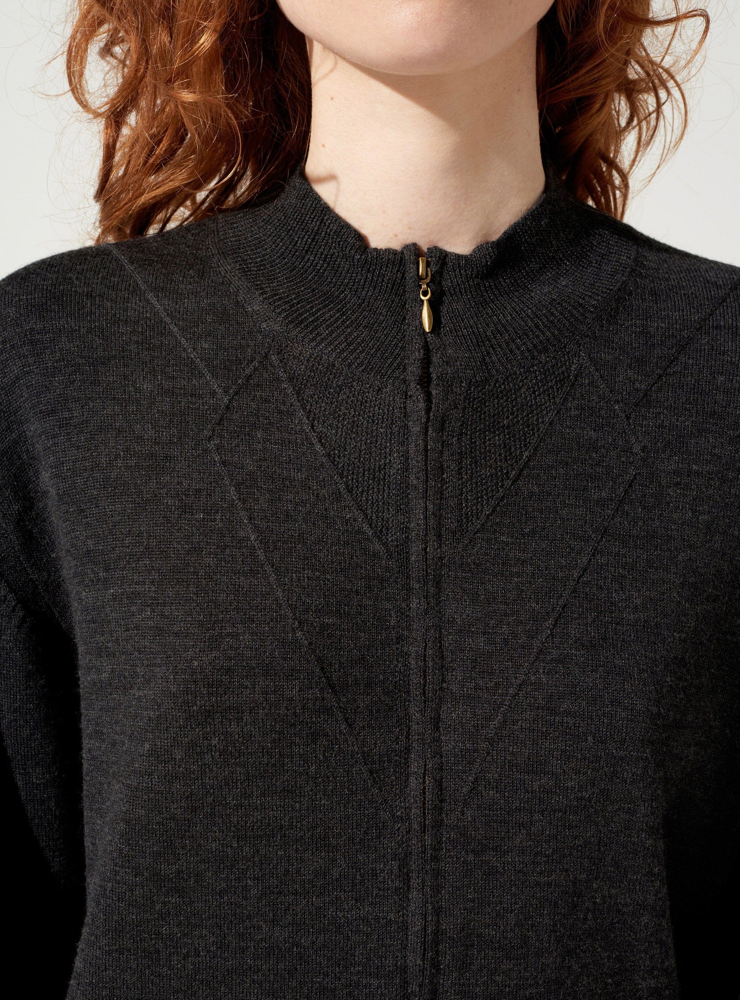 Strickjacke mit Reißverschluss