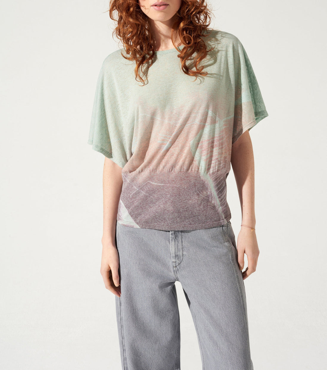 Oberteil mit U-Boot-Ausschnitt