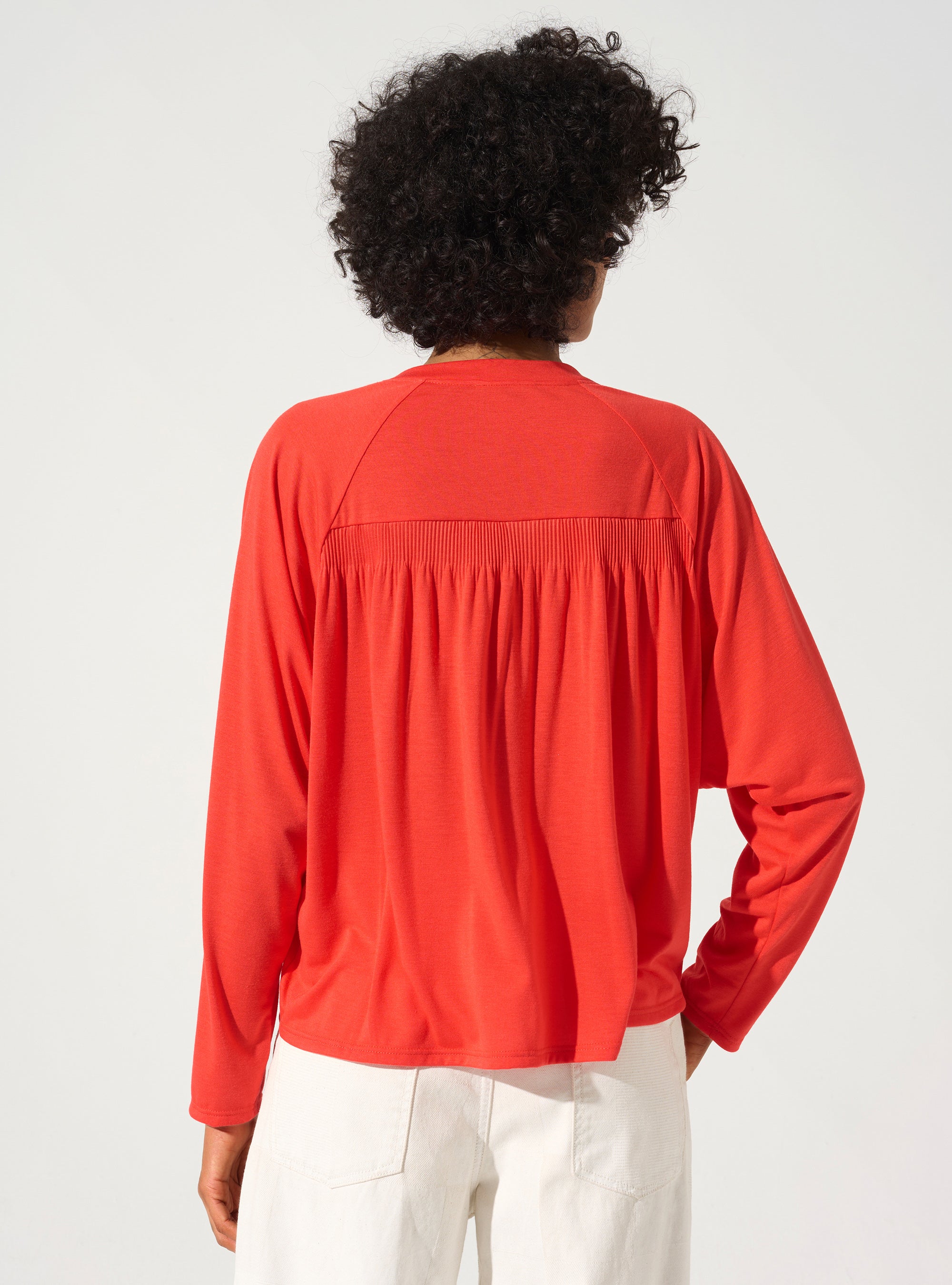 Pleated T-shirt