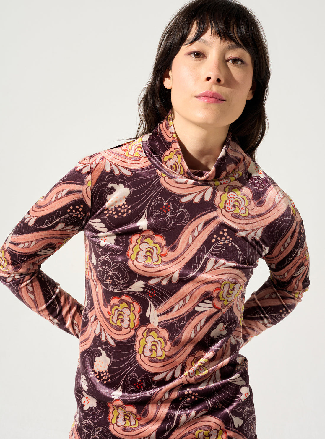 High neck t-shirt
