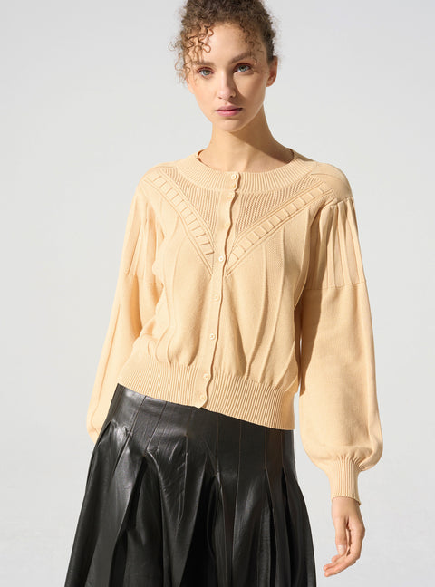 Strickjacke mit Rundhalsausschnitt