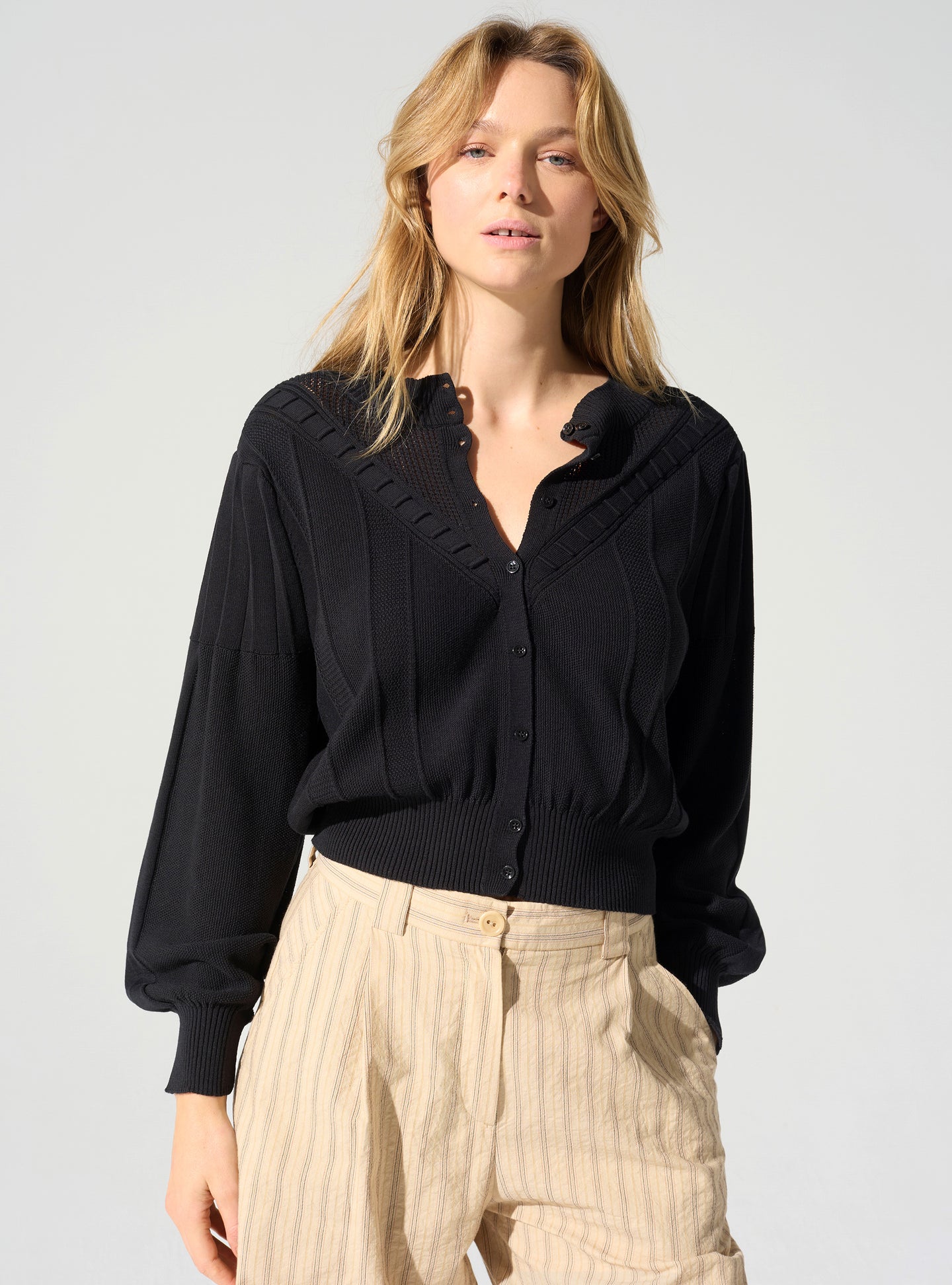 acoté Gilet col rond