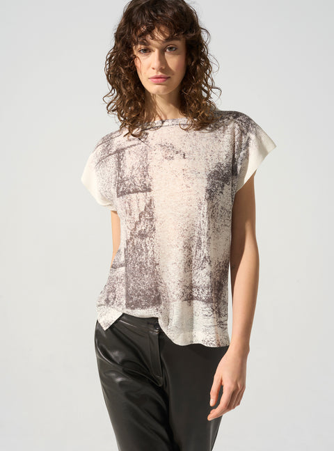 Pleated T-shirt