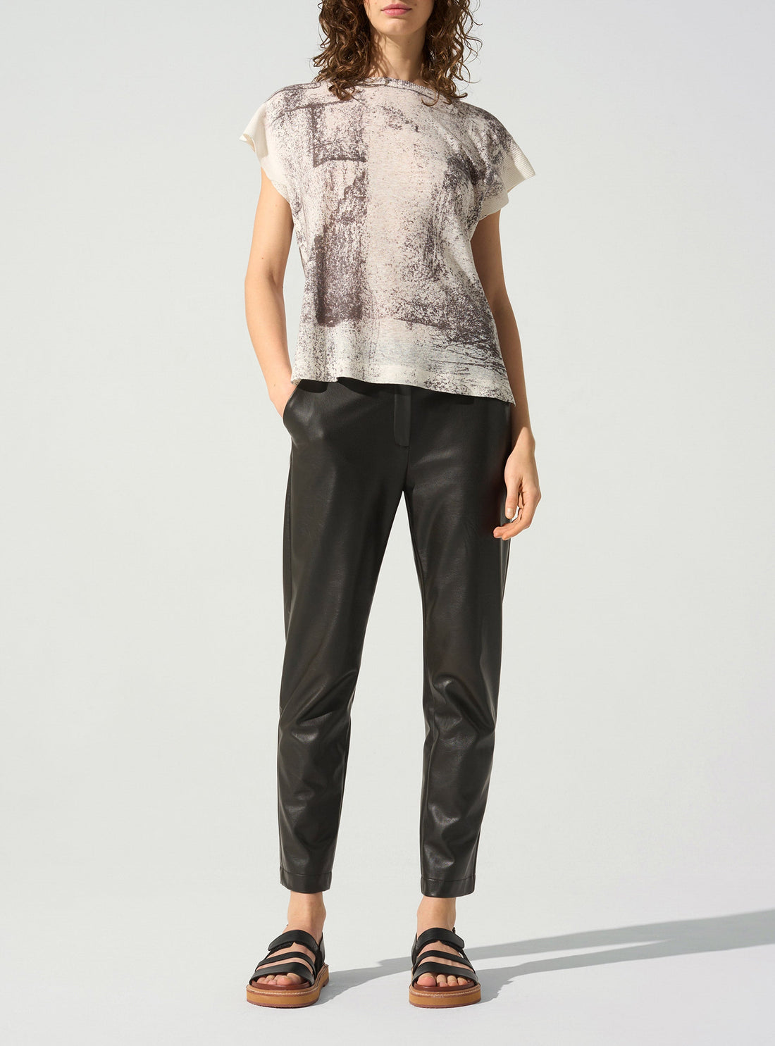 T-shirt manches plissées Cotélac 