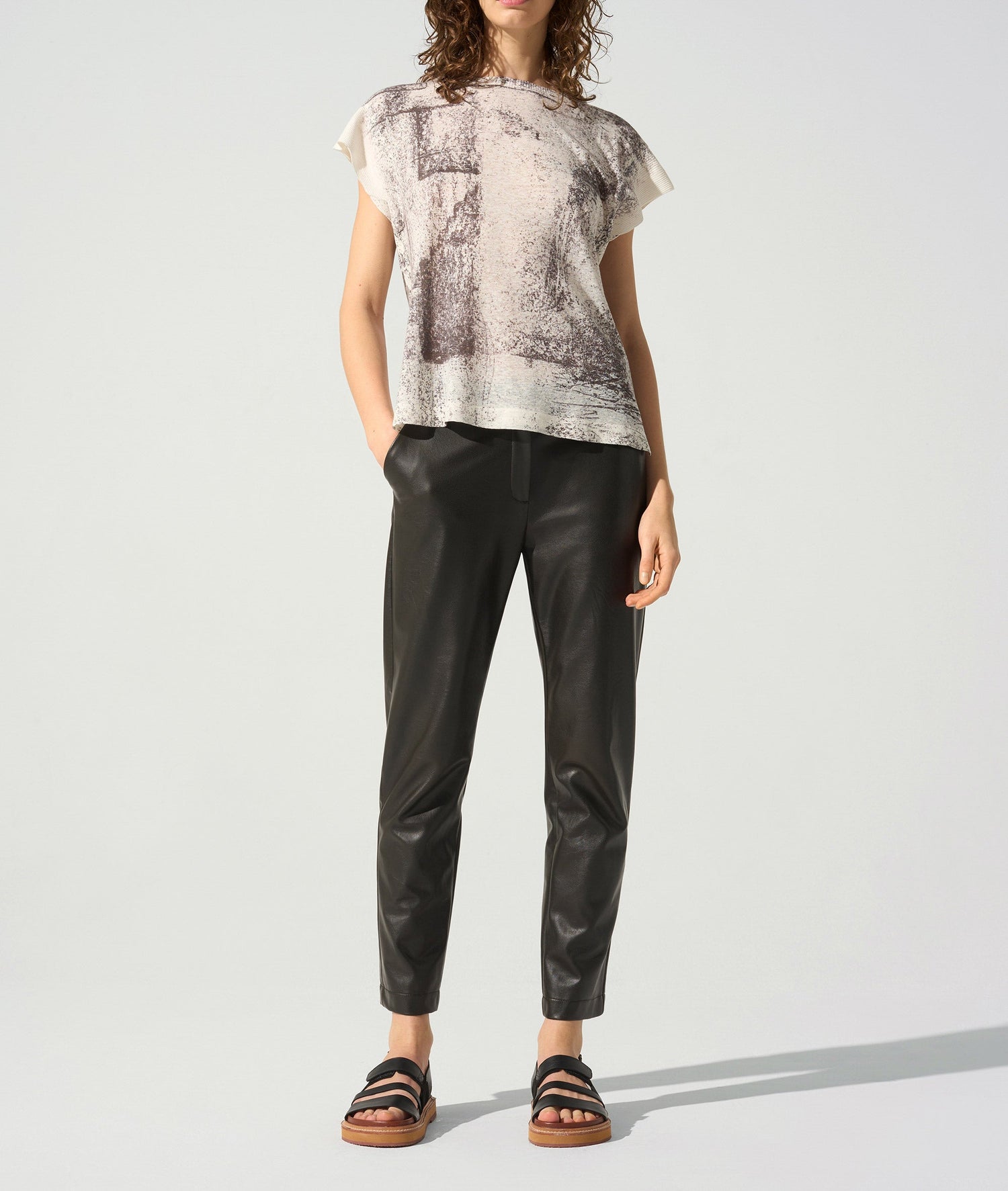 T-shirt manches plissées Cotélac 