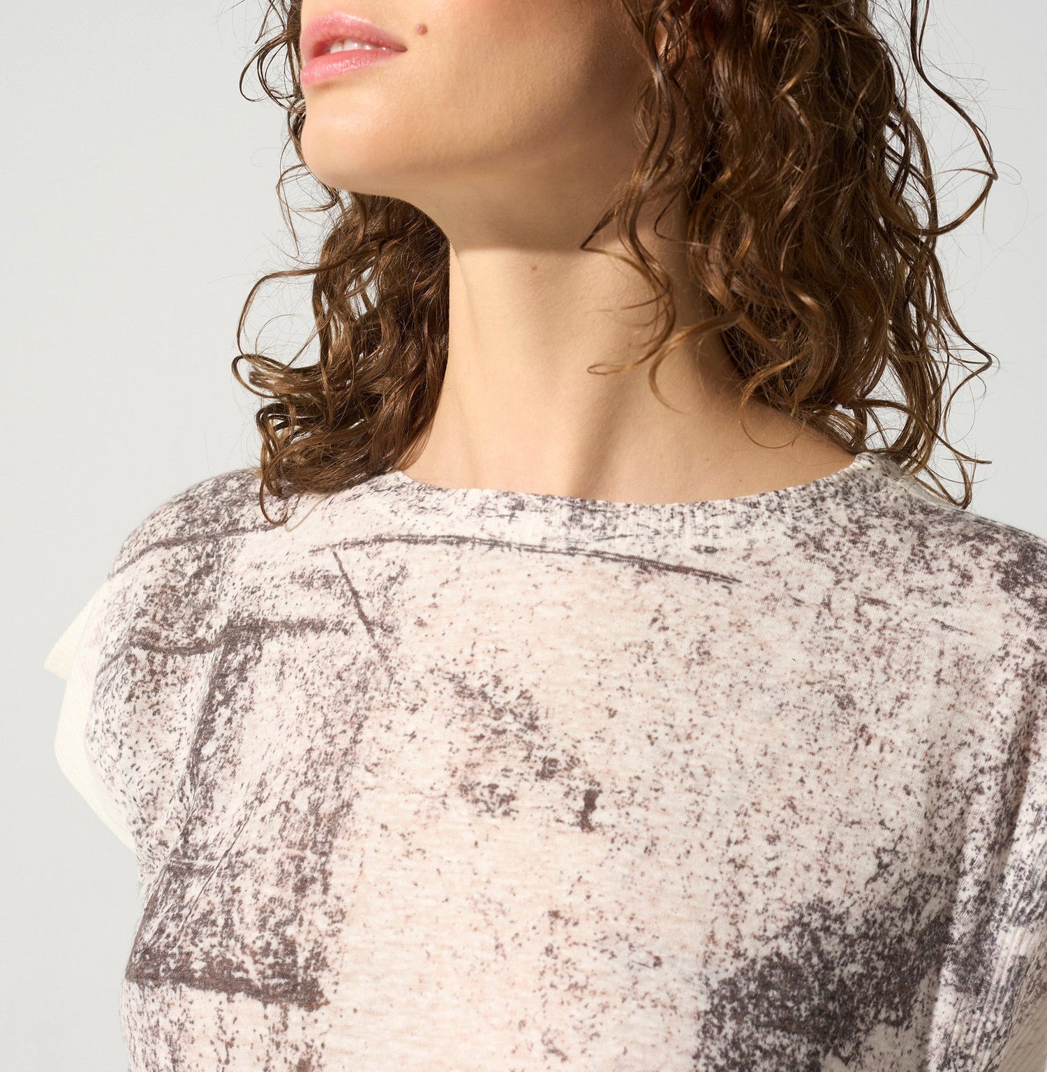 T-shirt manches plissées Cotélac 