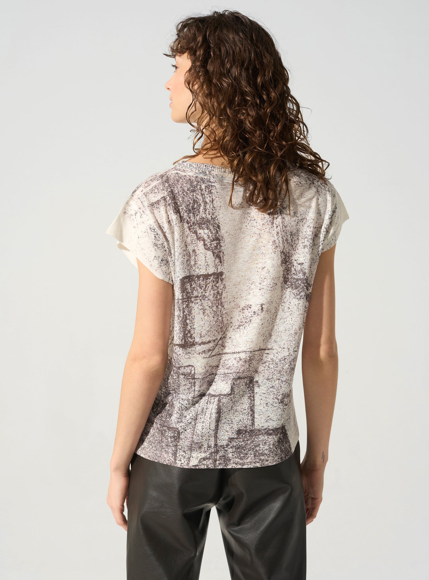 T-Shirt mit Faltenärmeln