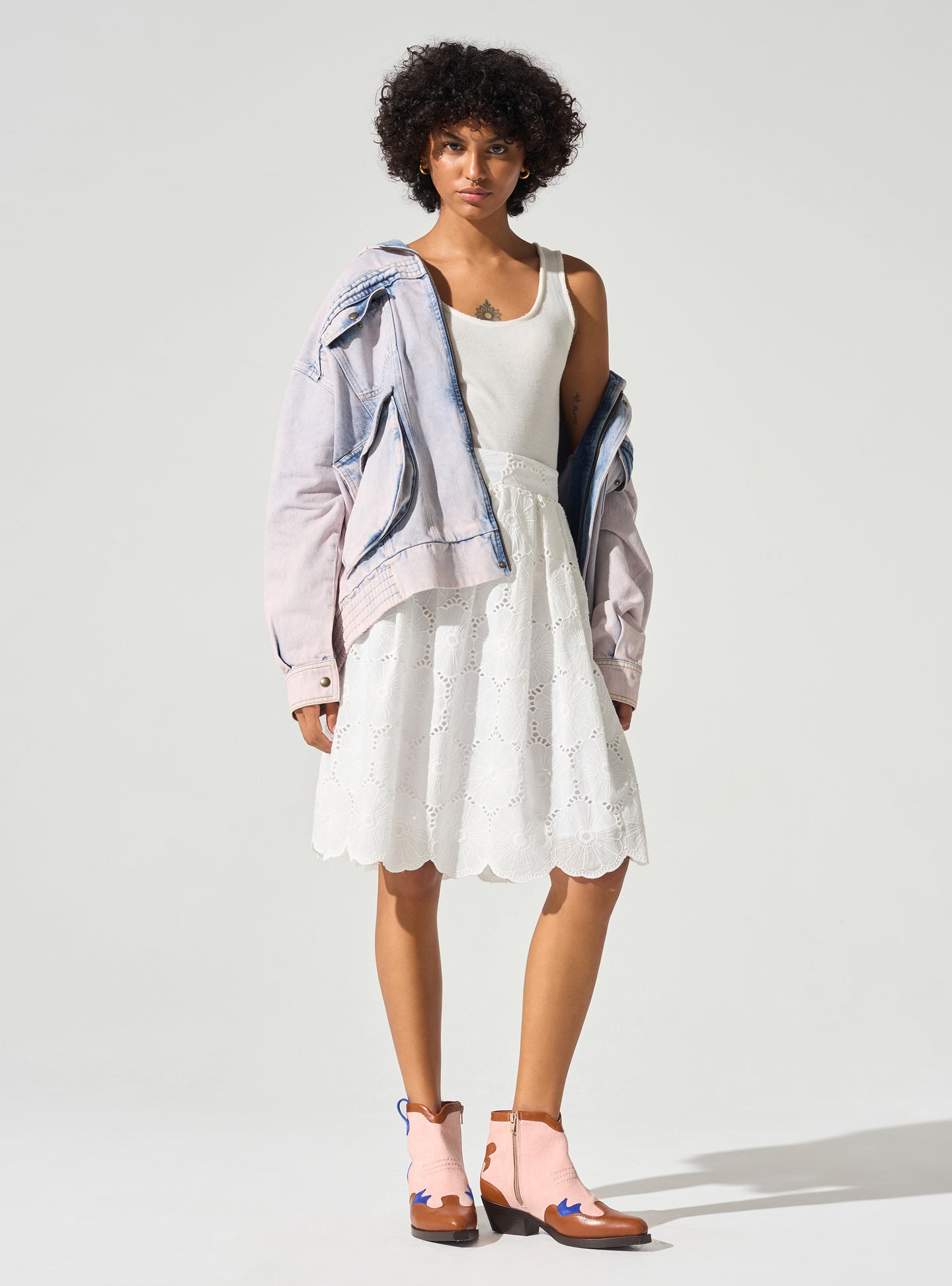 acoté Jupon en guipure