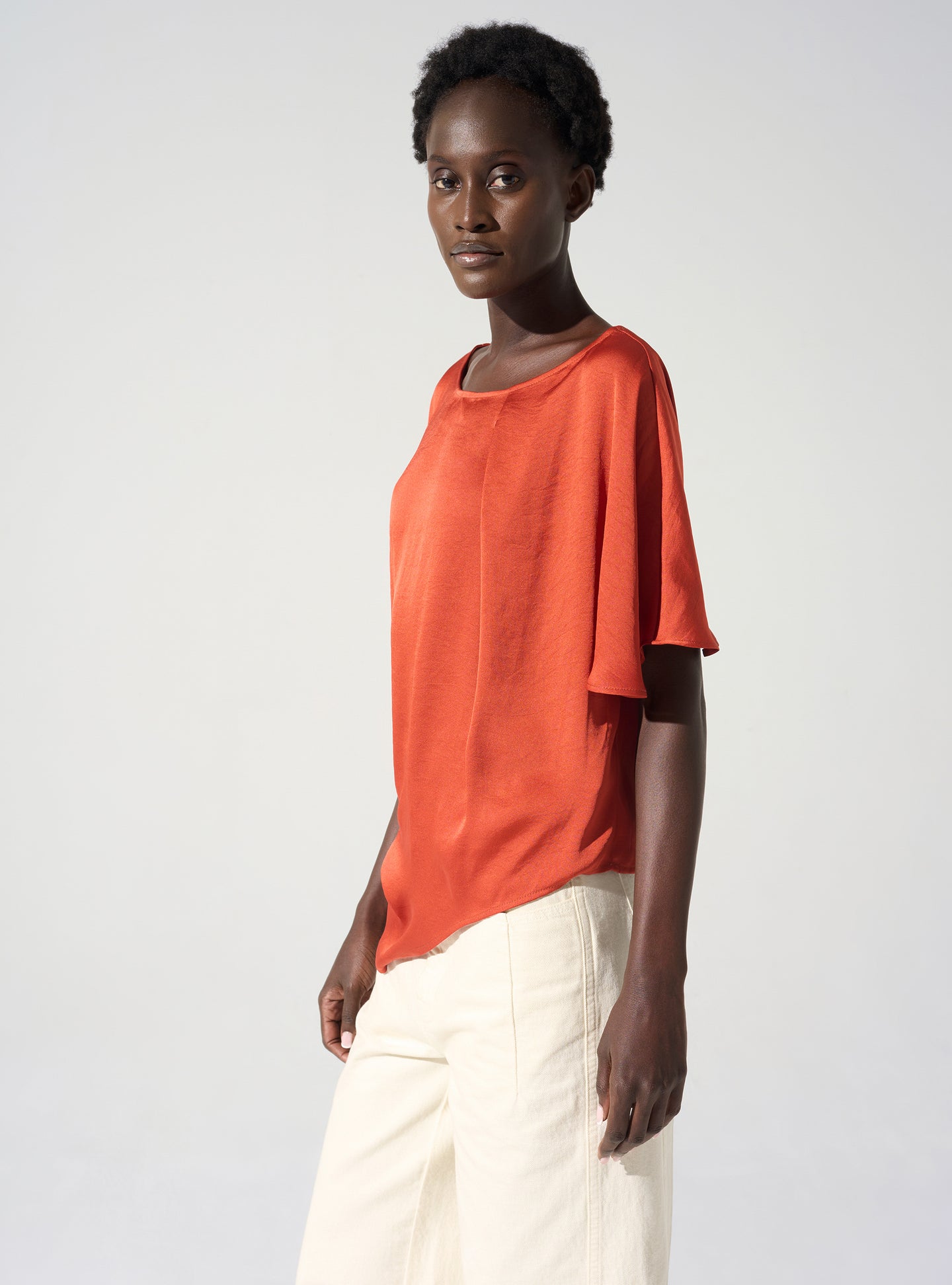 acoté Blouse asymétrique encolure bateau