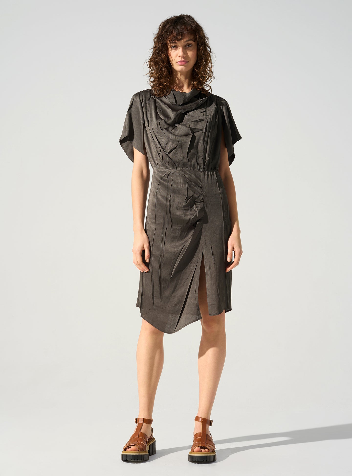 acoté Robe manches fendues