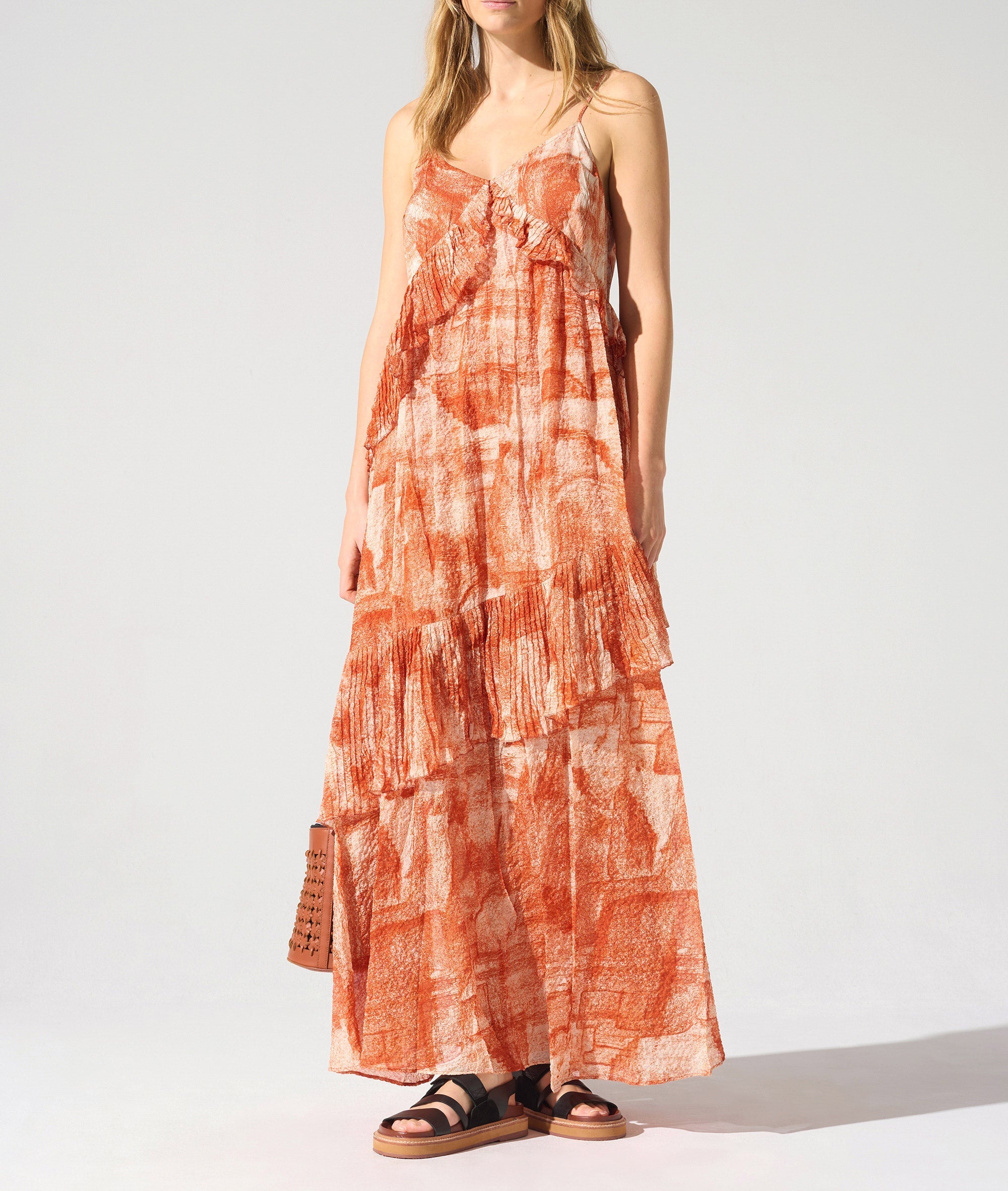 Robe longue fines bretelles Cotélac 