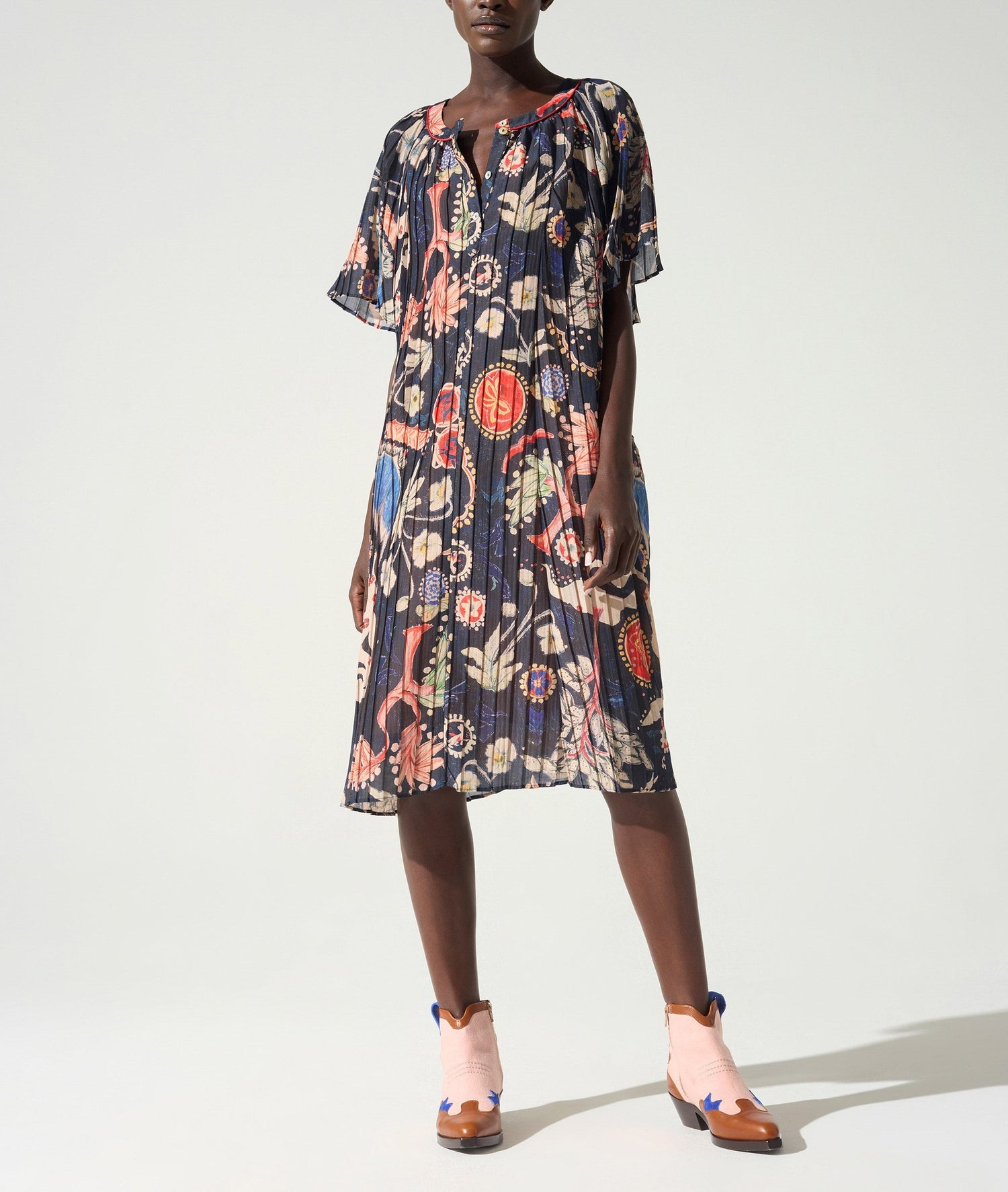 Robe ample plissée Cotélac 