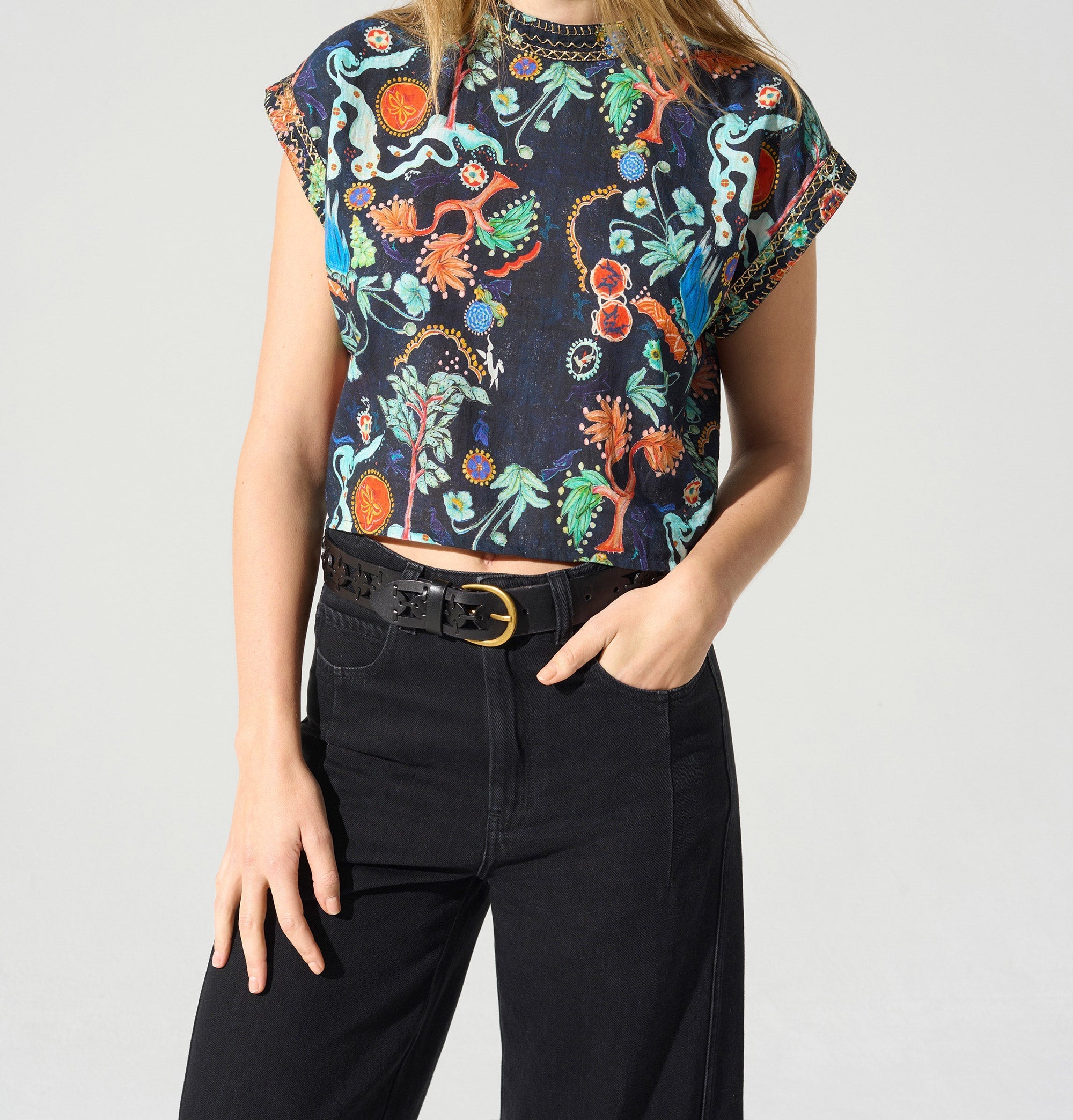 Crop top imprimé Cotélac 