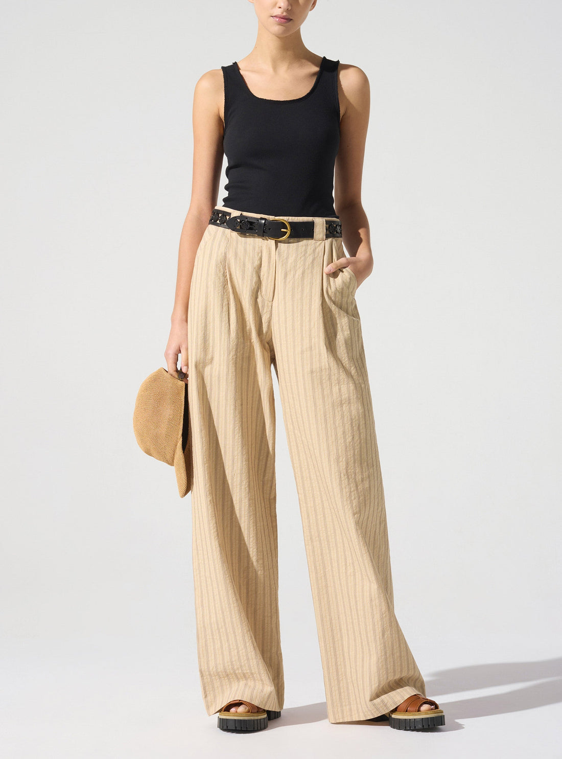 Pantalon large ceinture anglaise Cotélac 