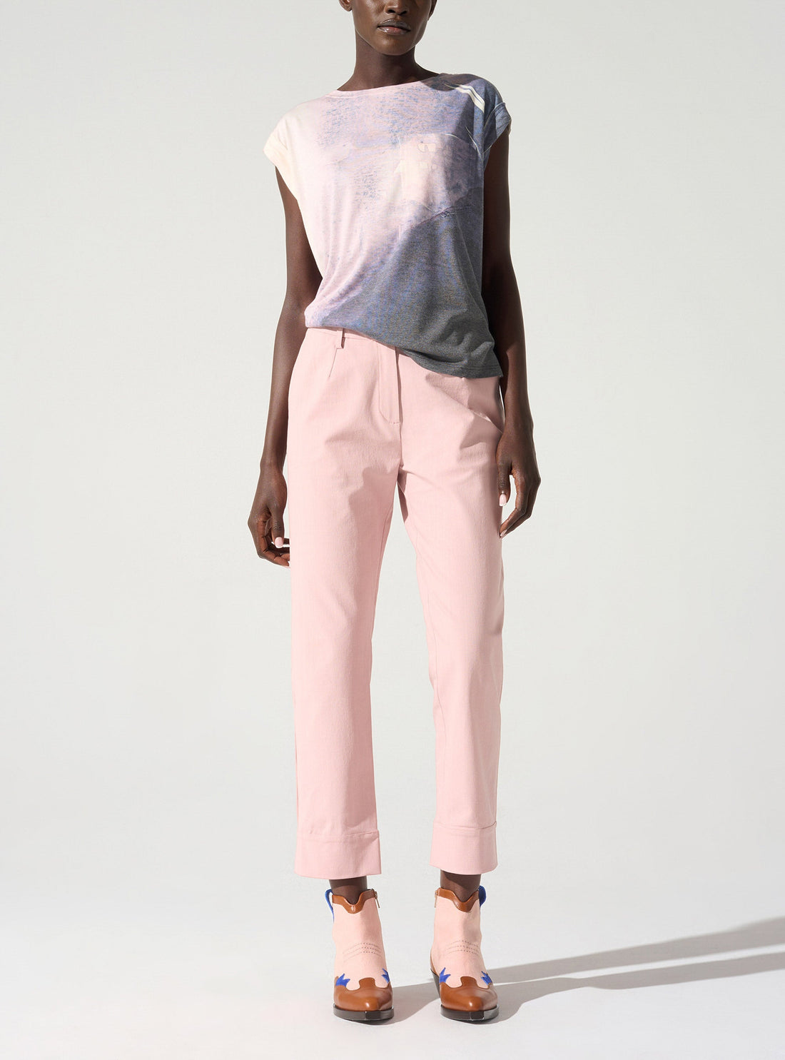 Pantalon Capri avec ceinture passant Cotélac 