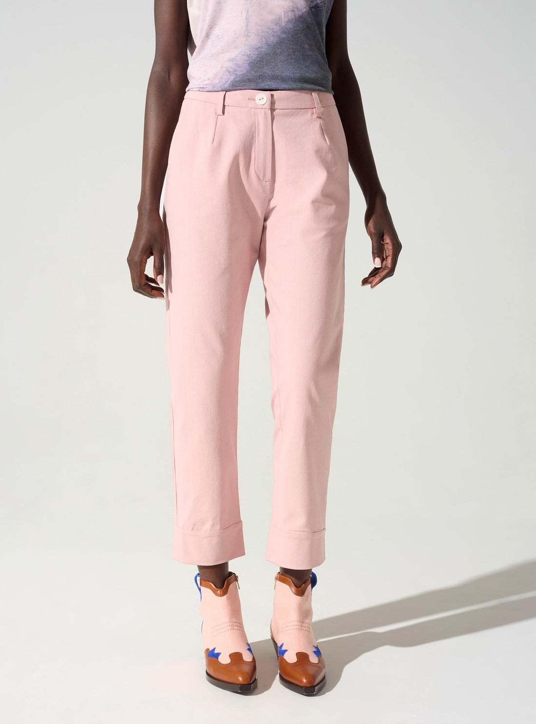 Caprihose mit Gürtelschlaufe