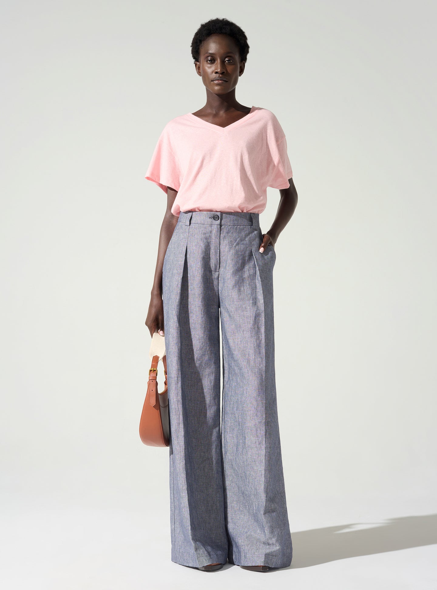 acoté Pantalon large