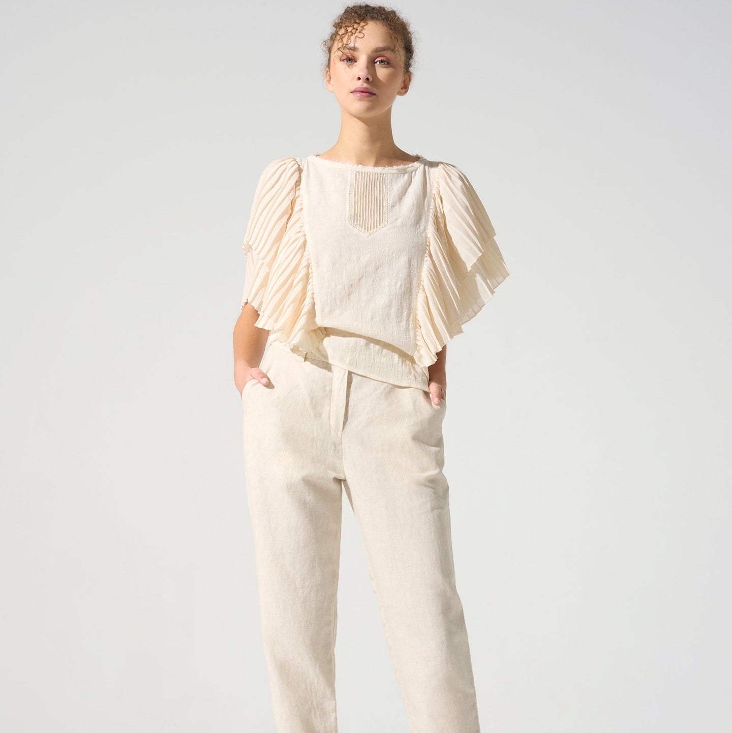 acoté Pantalon droit