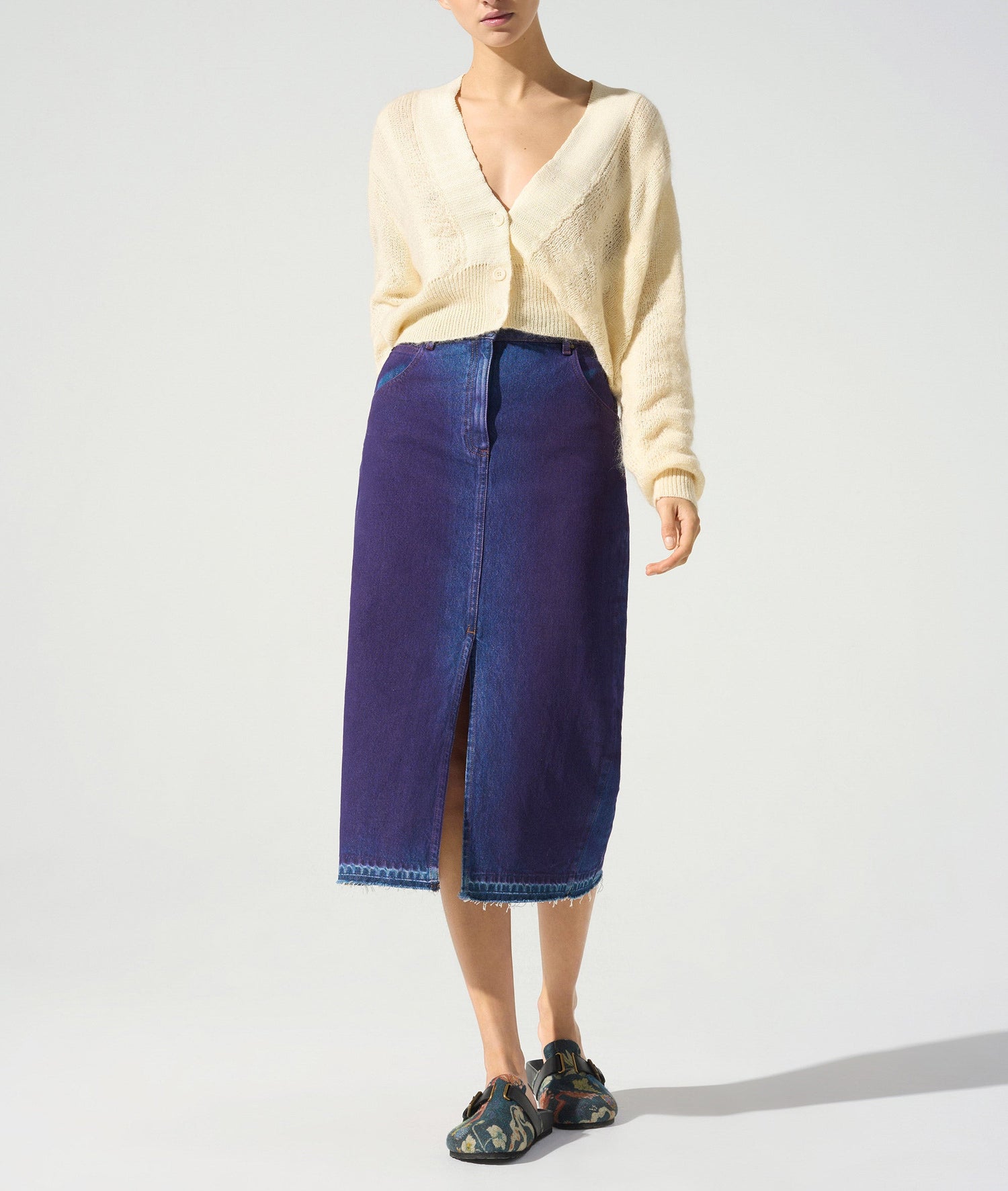 Jupe droite fendue Cotélac 