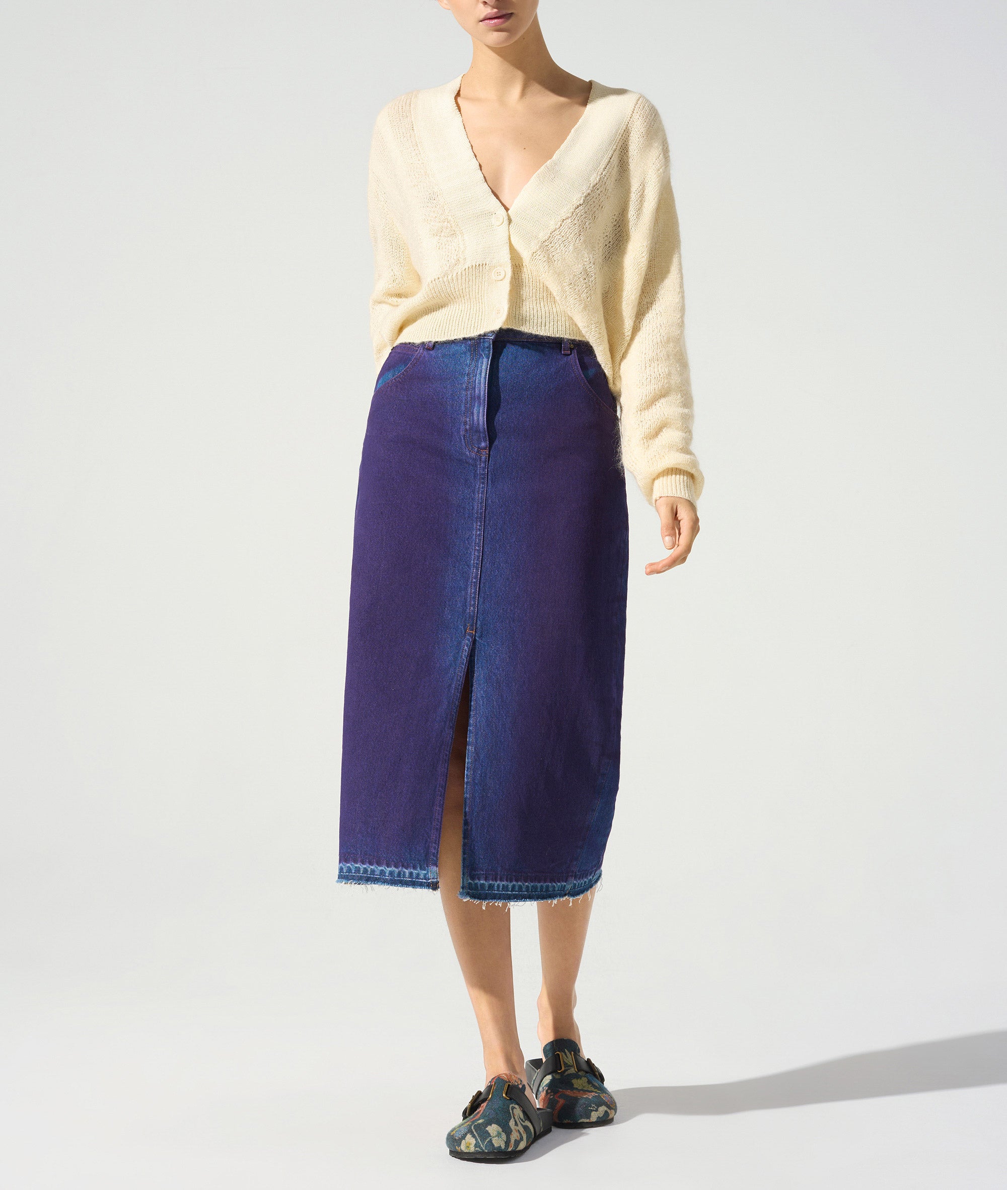 Jupe droite fendue Cotélac 