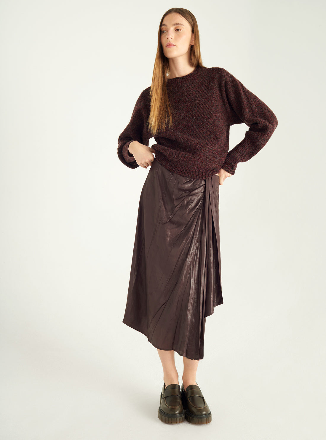 Jacquard-Wollpullover mit gearbeiteten Ärmeln – Gerader Schnitt