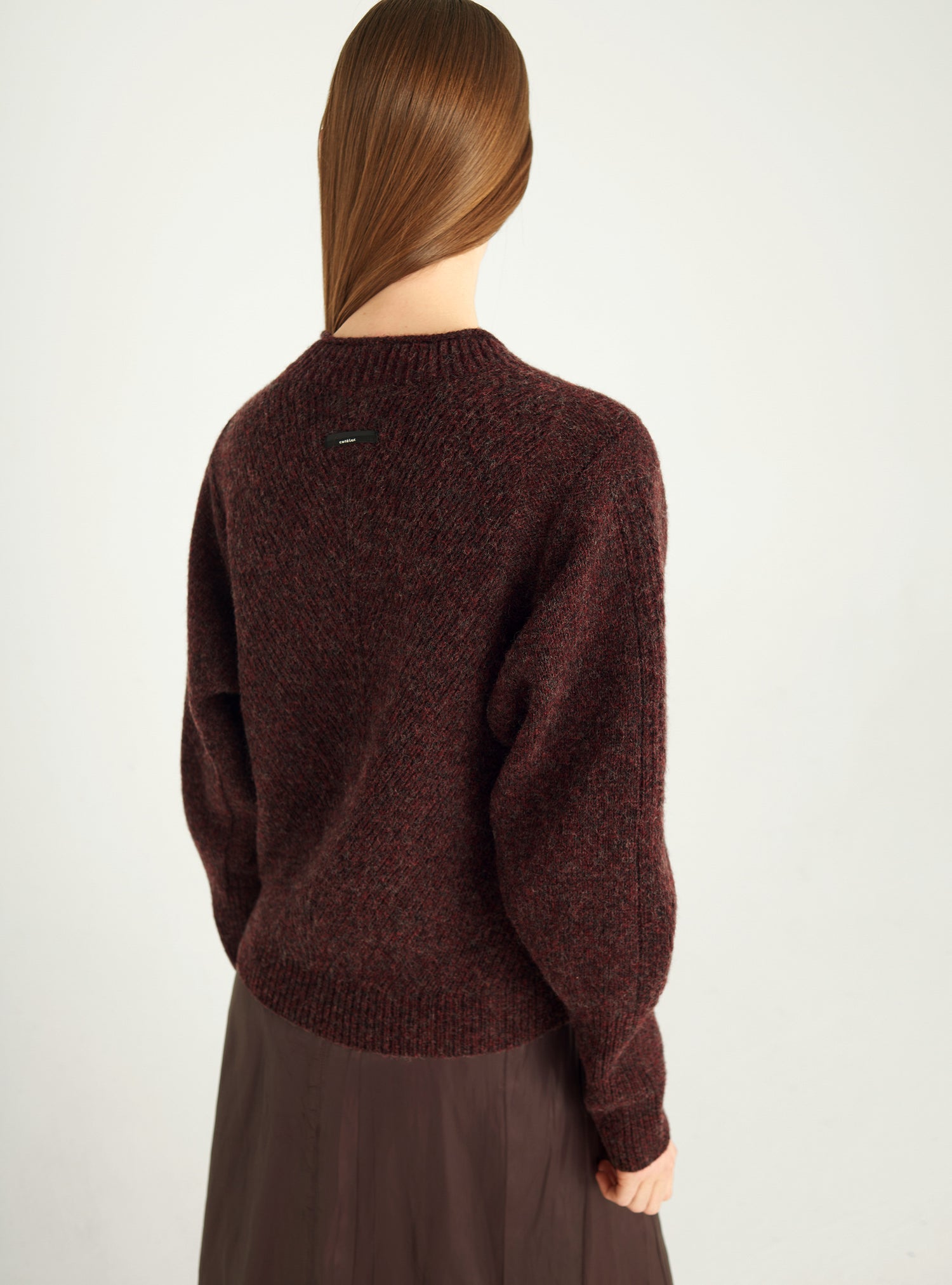 Jacquard-Wollpullover mit gearbeiteten Ärmeln – Gerader Schnitt
