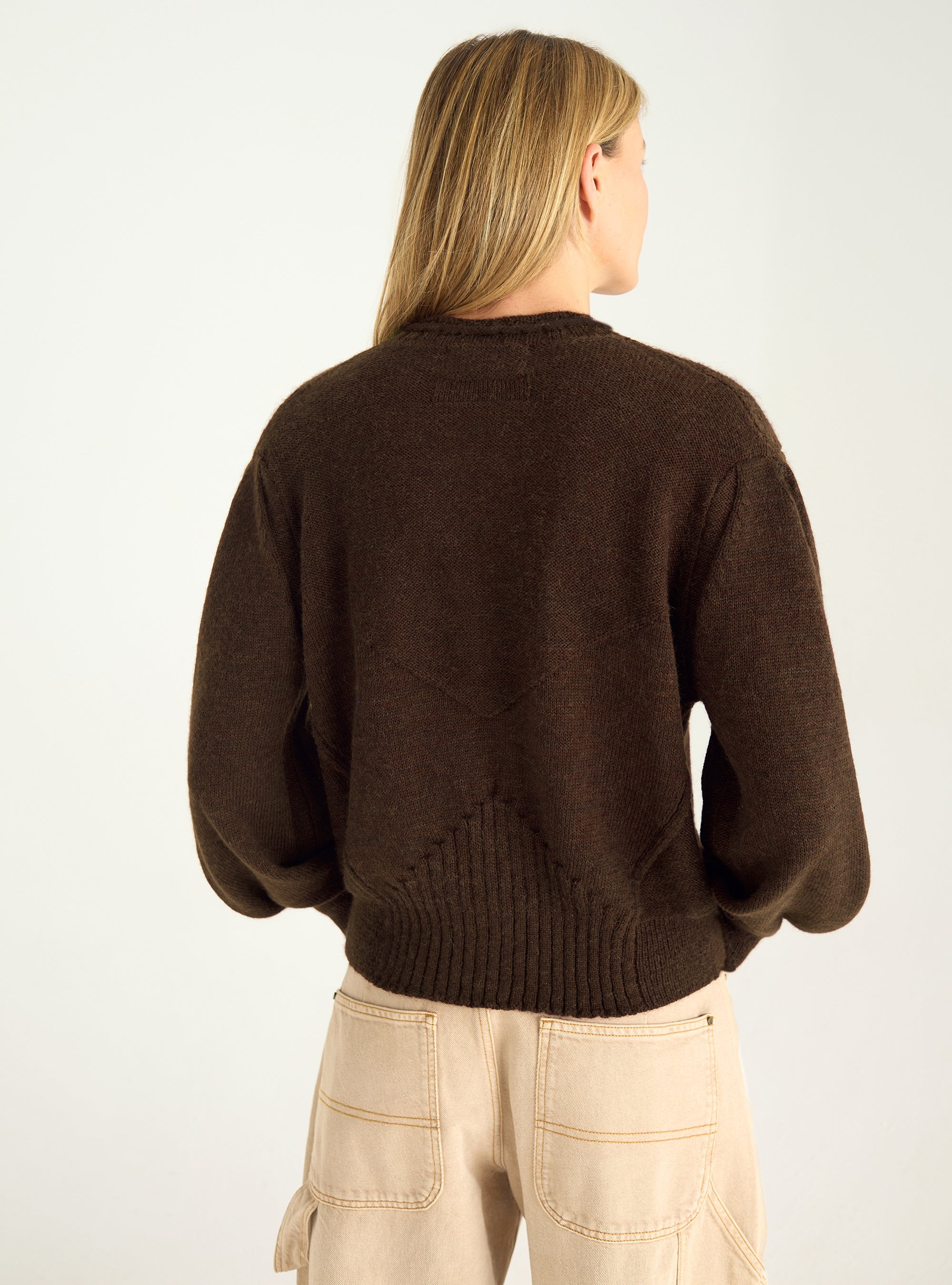 Strickjacke im Bomber-Stil