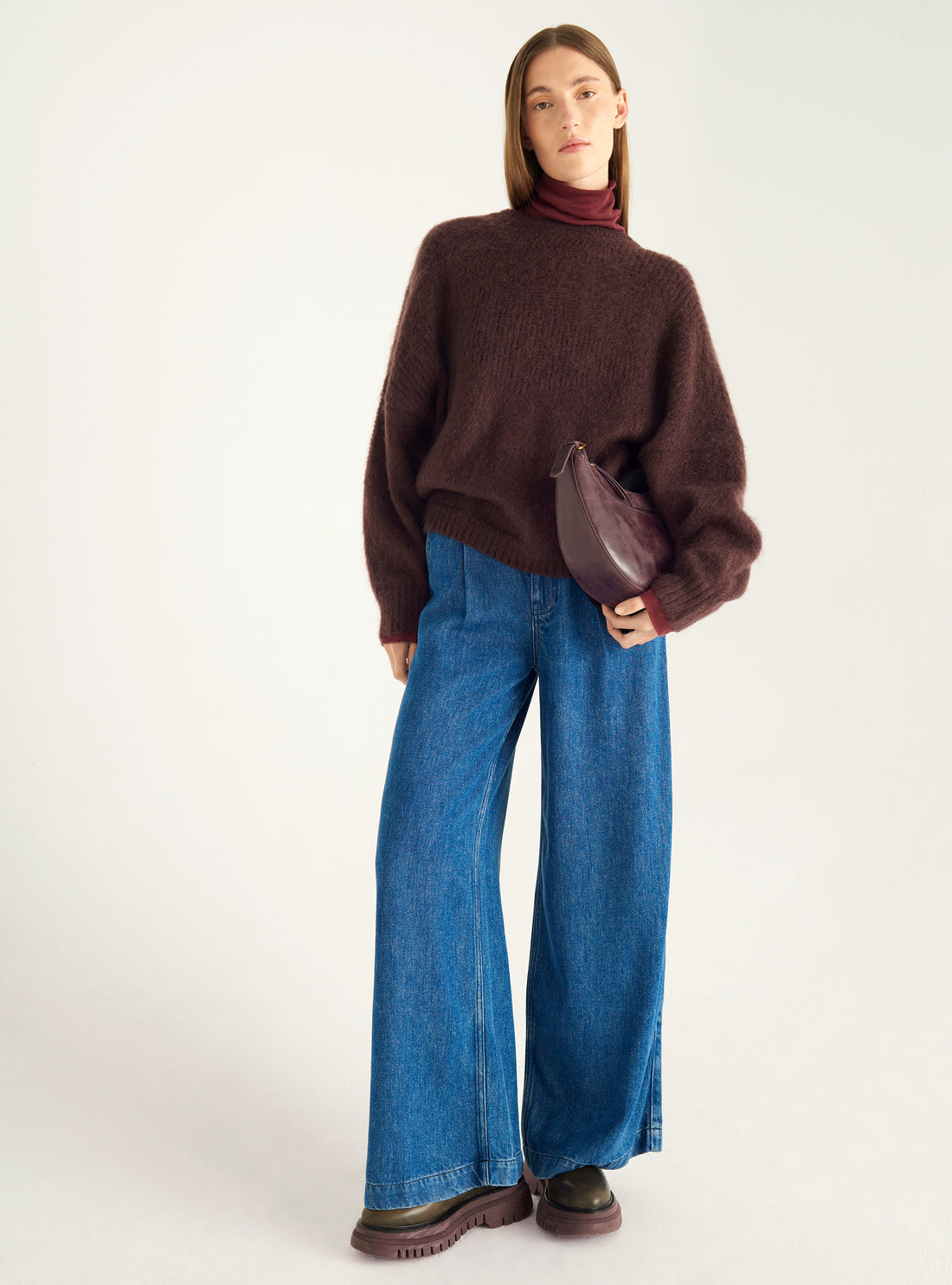 Pullover aus gebürstetem Mohair