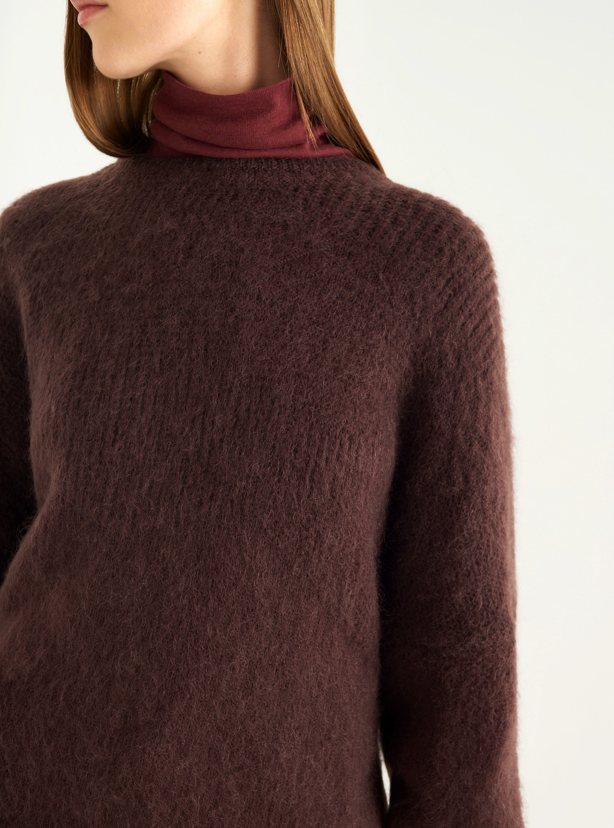 Pull en mohair brossé