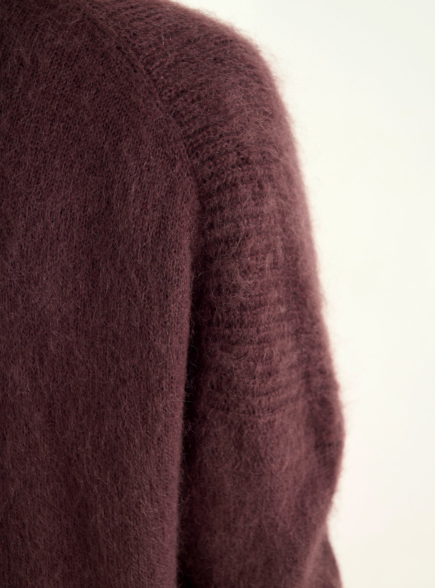 Cardigan long en mohair brossé